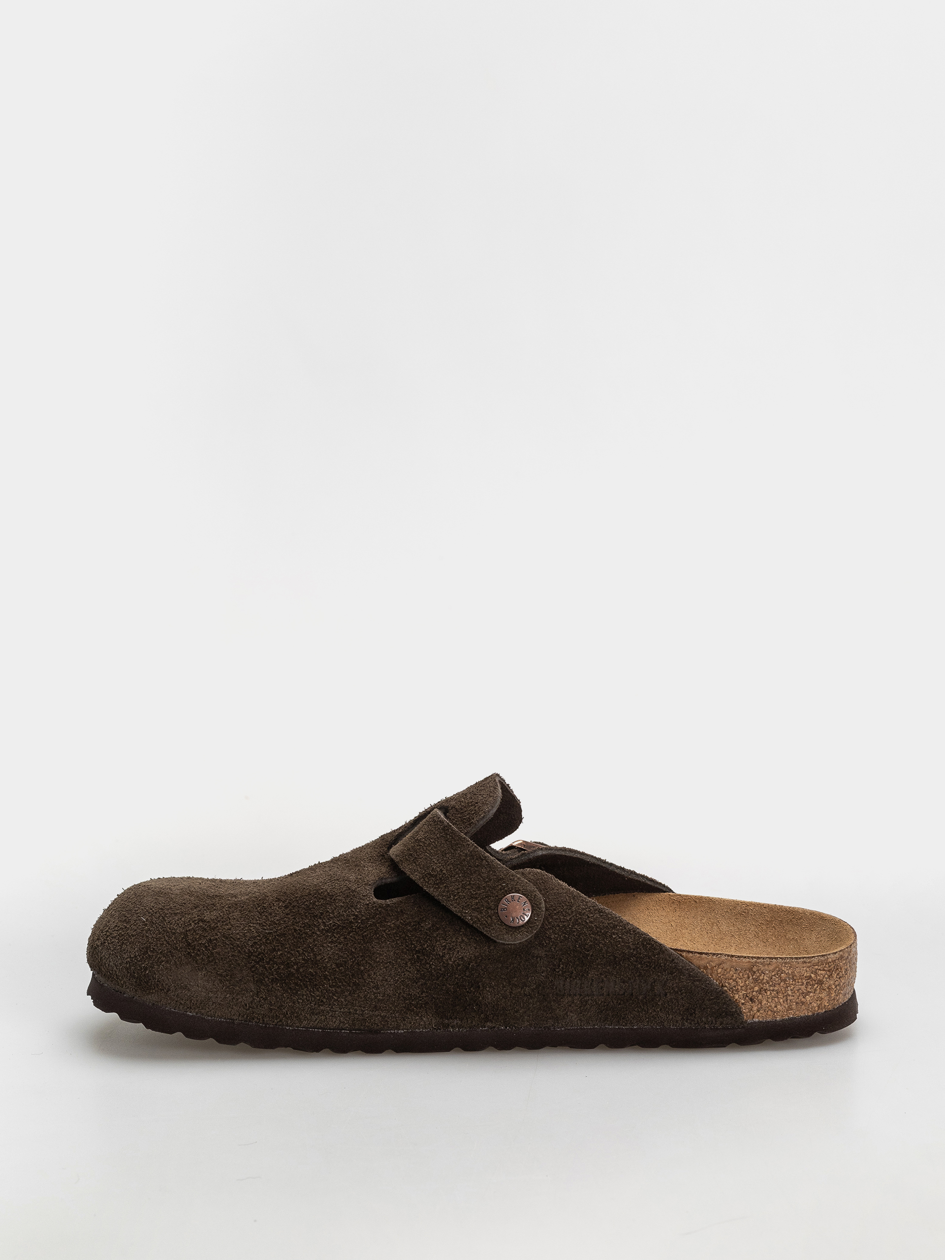 Șlapi Birkenstock Boston Suede Leather Narrow (mocca)