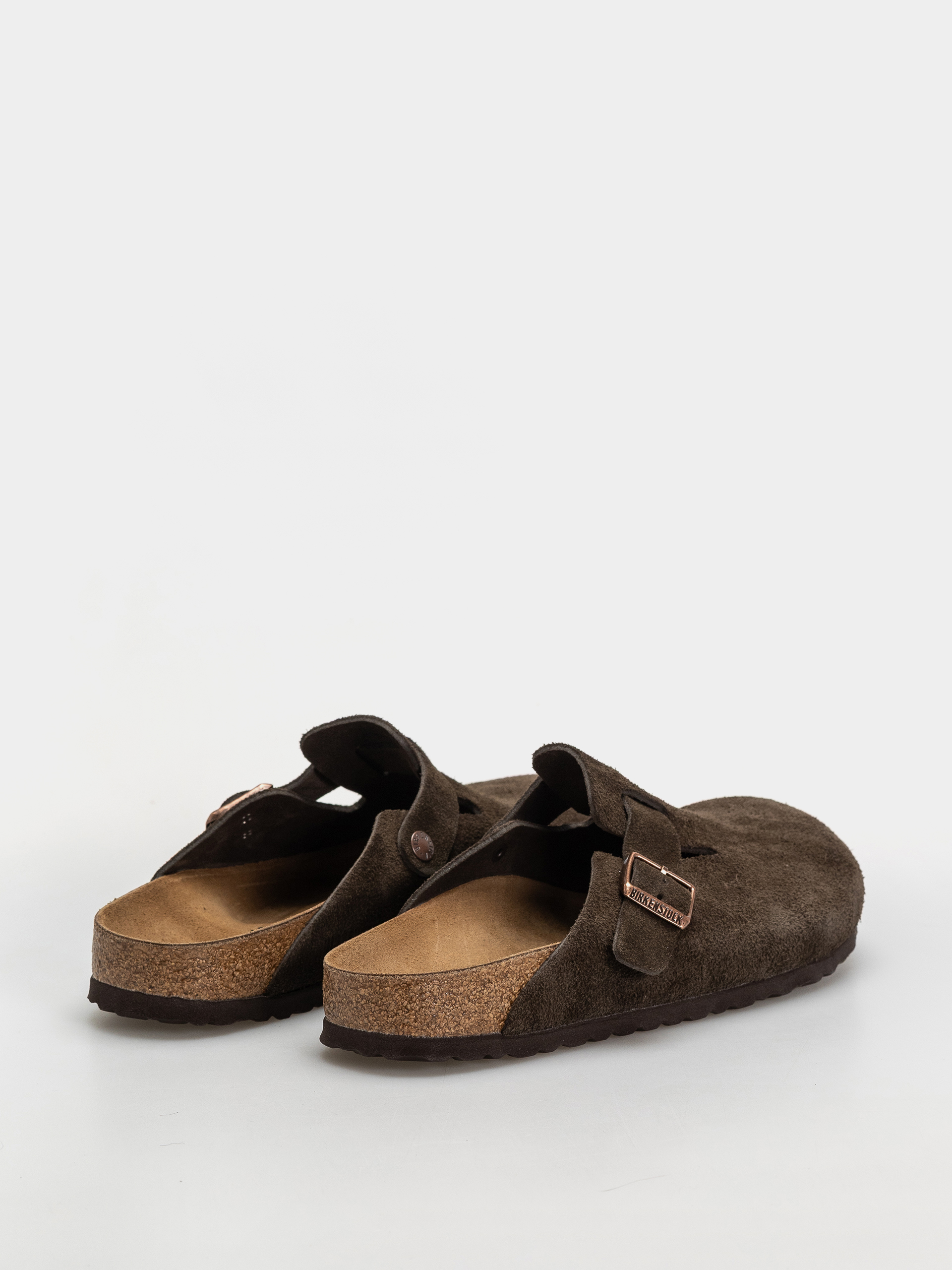 Șlapi Birkenstock Boston Suede Leather Narrow (mocca)