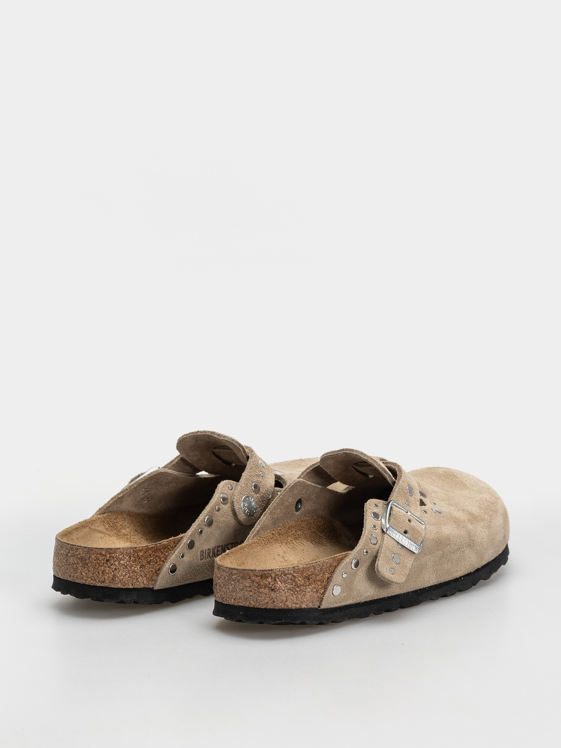 Șlapi Birkenstock Boston Rivets Suede Leather Narrow Wmn (taupe)