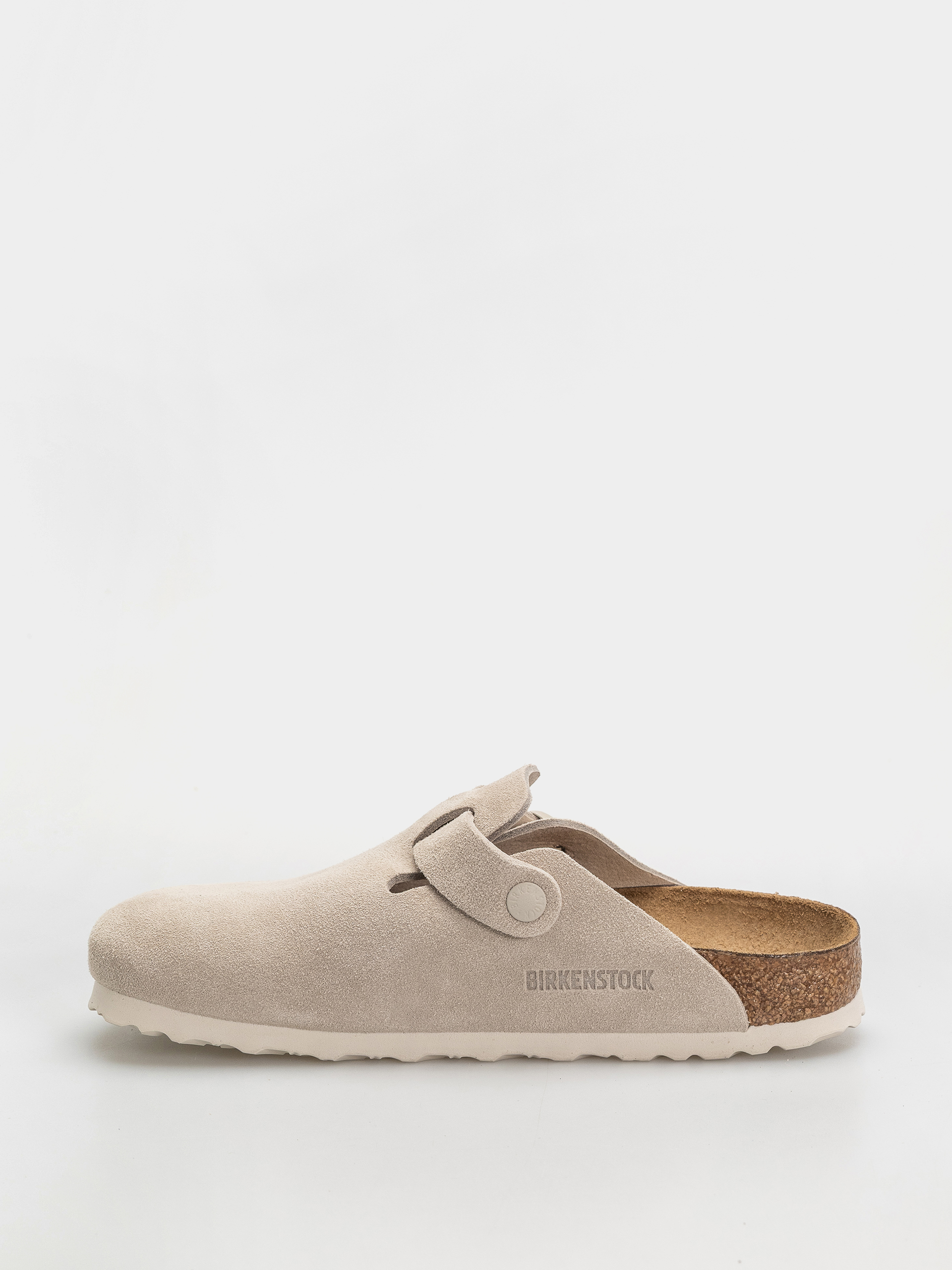 Șlapi Birkenstock Boston Suede Leather Narrow (oyster)
