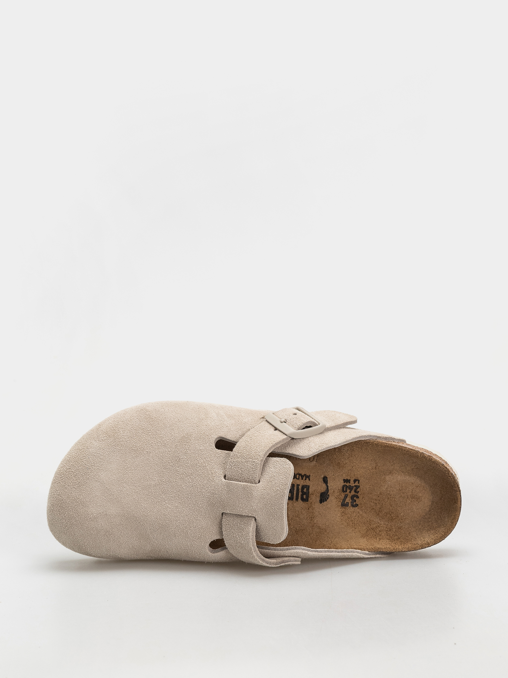 Șlapi Birkenstock Boston Suede Leather Narrow (oyster)