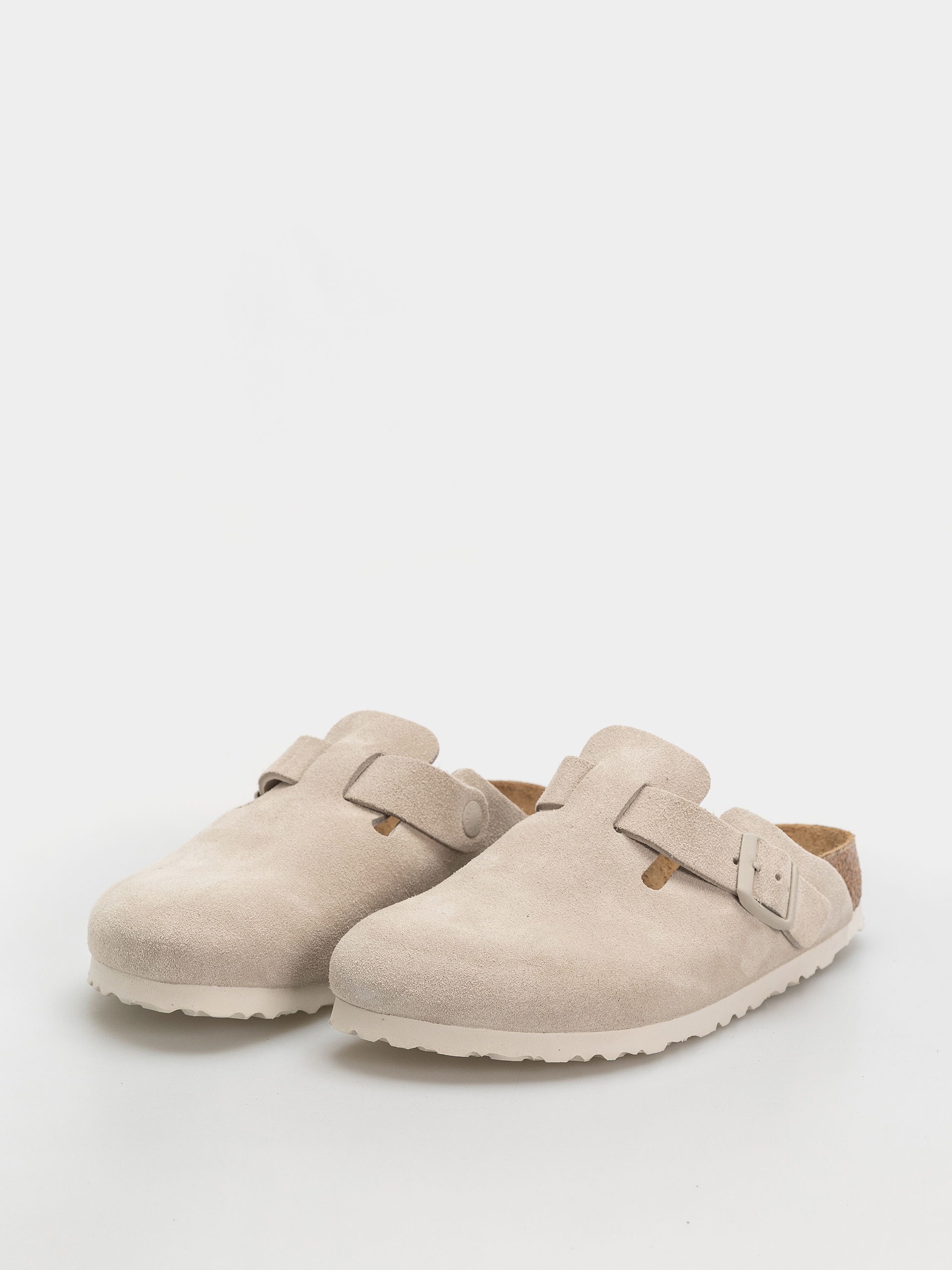 Șlapi Birkenstock Boston Suede Leather Narrow (oyster)