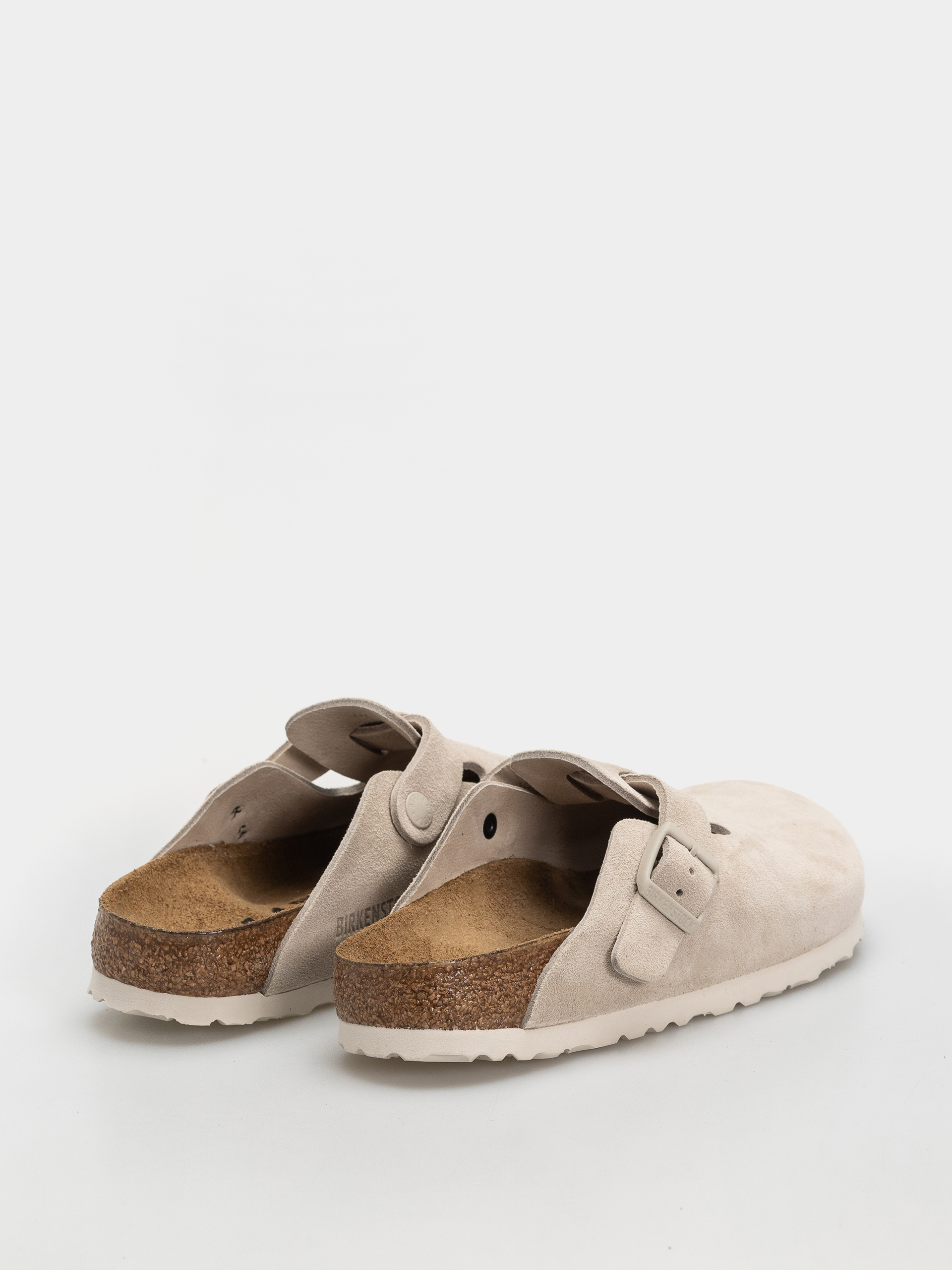 Șlapi Birkenstock Boston Suede Leather Narrow (oyster)