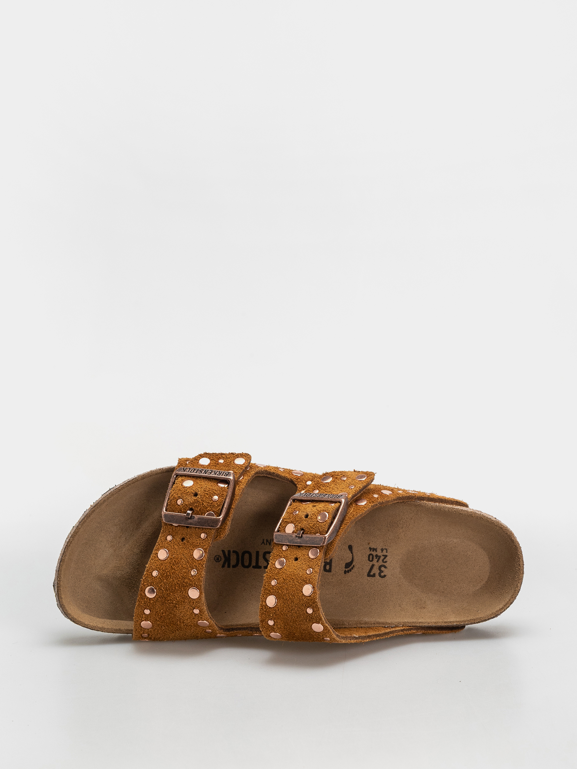 Șlapi Birkenstock Arizona Rivets Suede Leather Narrow Wmn (mink)