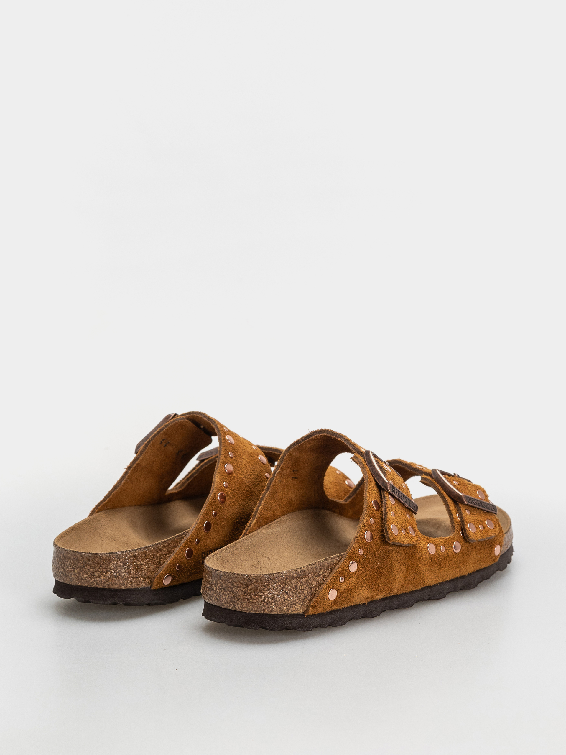 Șlapi Birkenstock Arizona Rivets Suede Leather Narrow Wmn (mink)