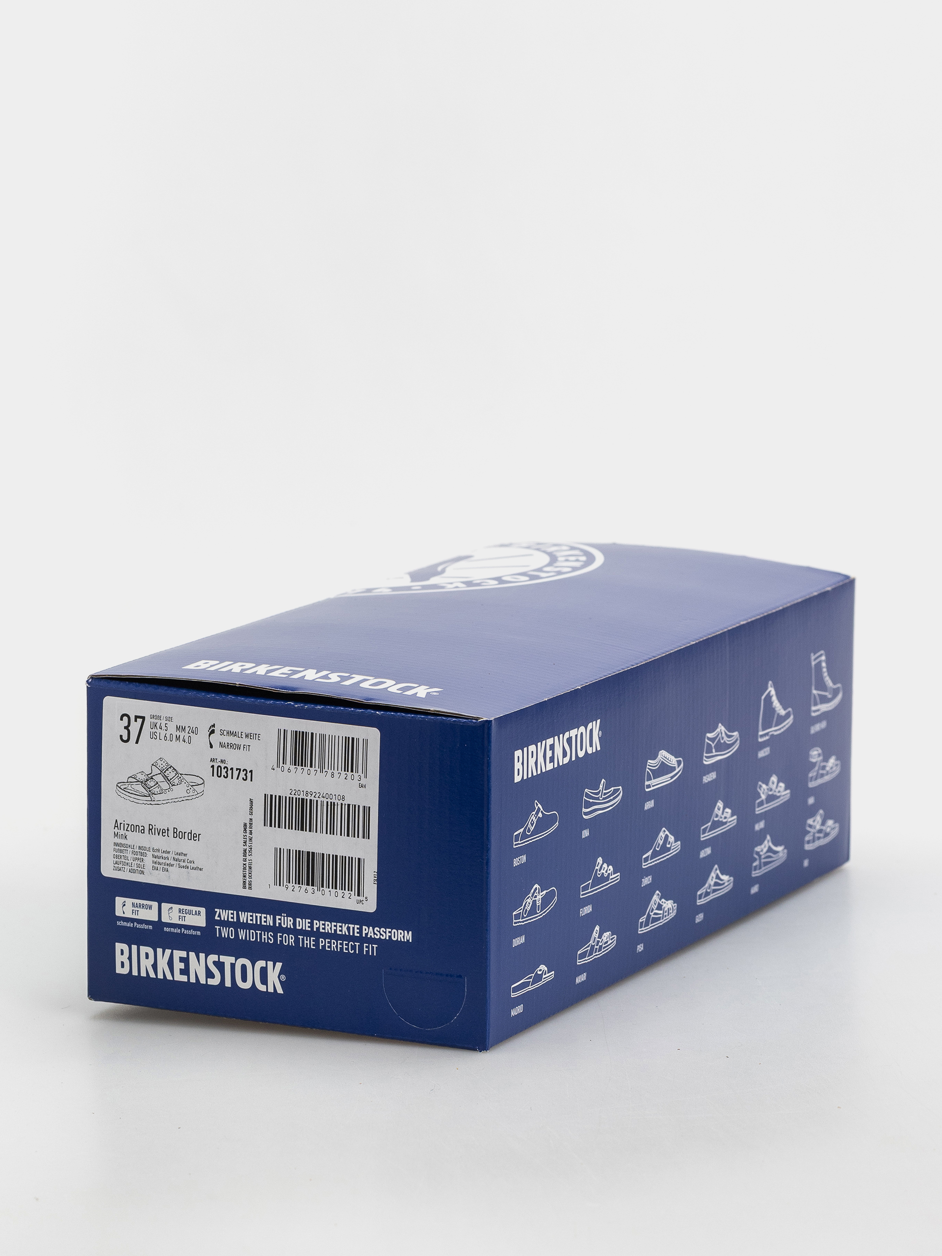 Șlapi Birkenstock Arizona Rivets Suede Leather Narrow Wmn (mink)