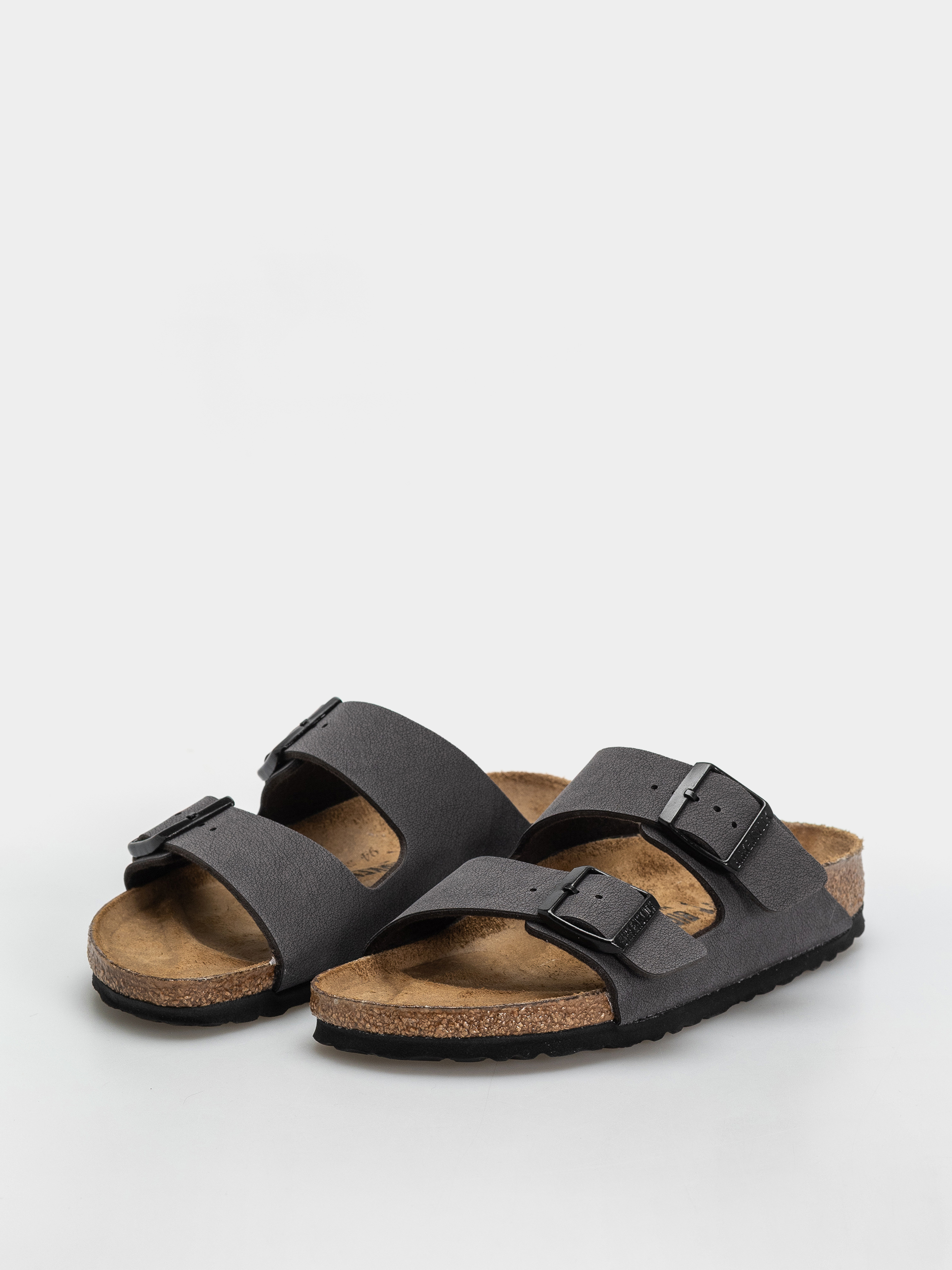 Șlapi Birkenstock Arizona Birkibuc Narrow (velvet gray/black)
