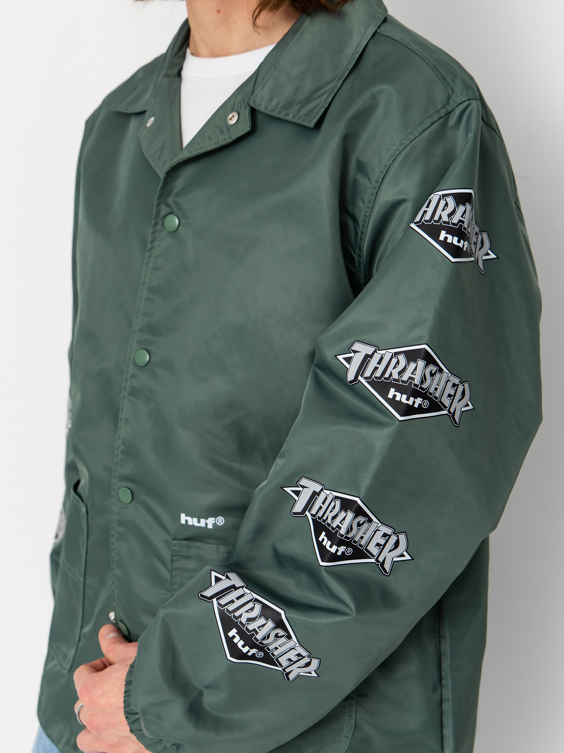 Geacă HUF X Thrasher Logo (forest green)
