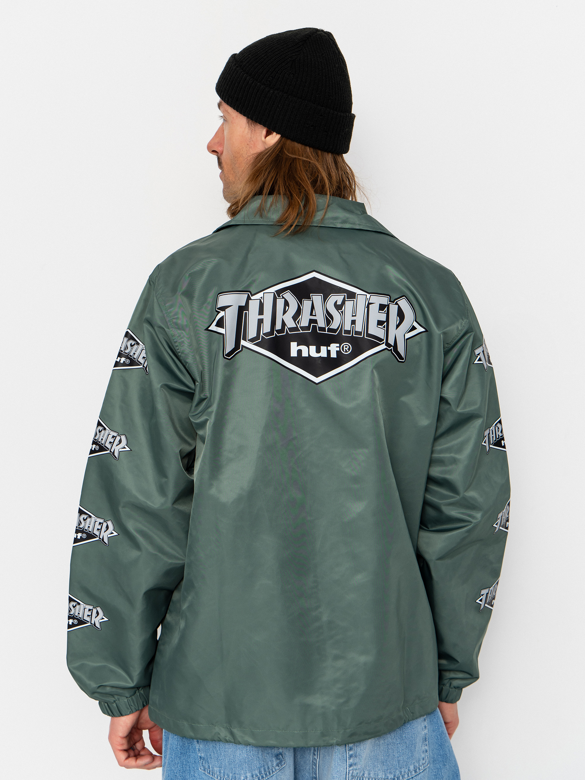 Geacă HUF X Thrasher Logo (forest green)