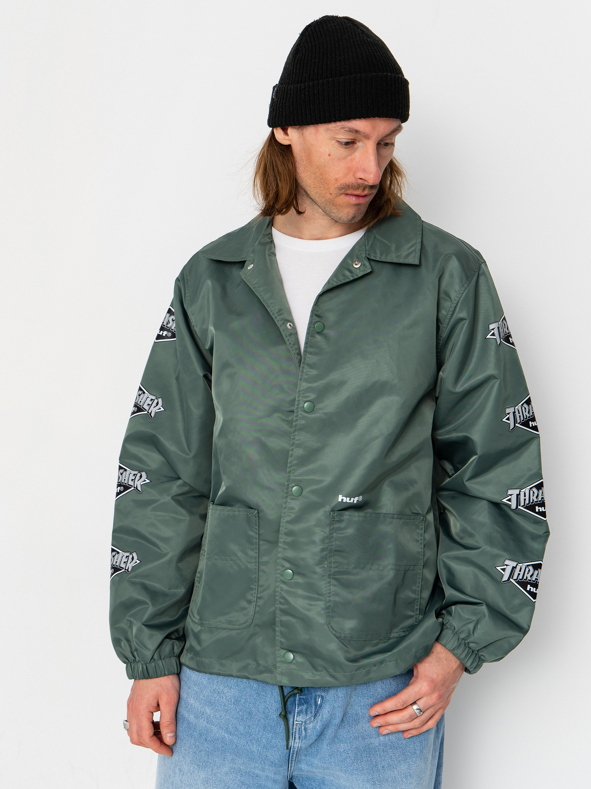Geacă HUF X Thrasher Logo (forest green)