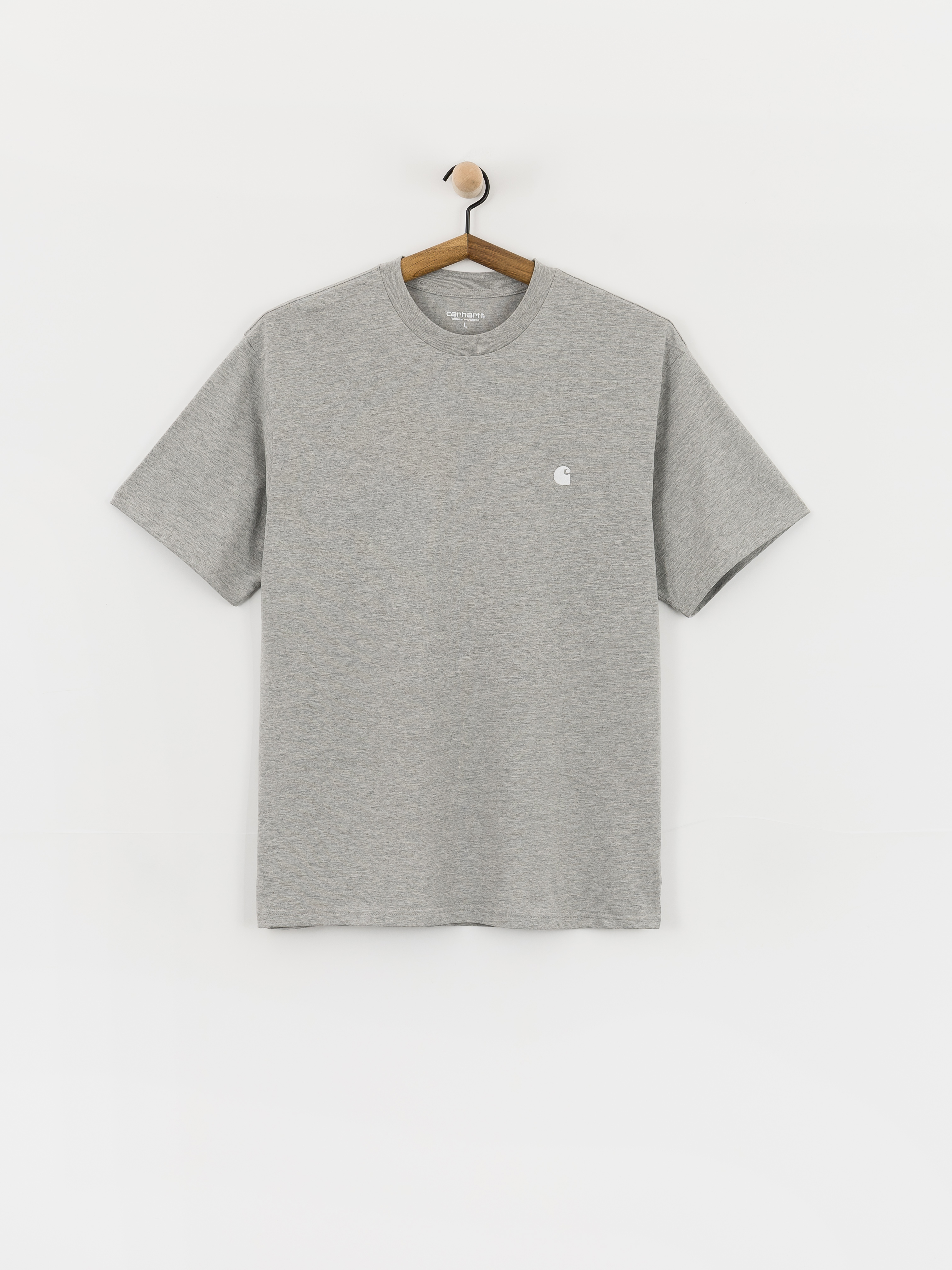 Tricou Carhartt WIP Madison (grey heather/white)