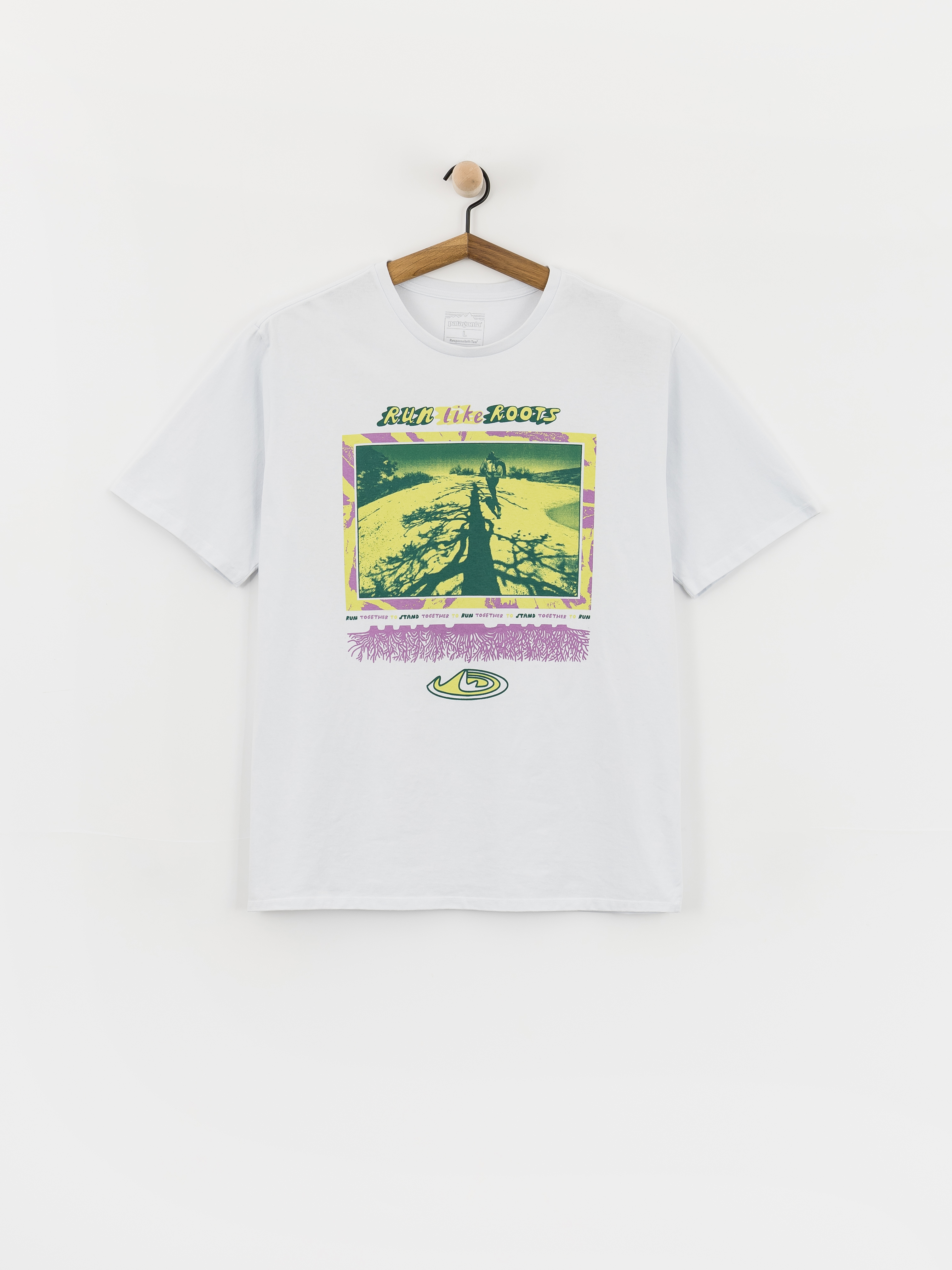 Tricou Patagonia Run Like Roots (white)