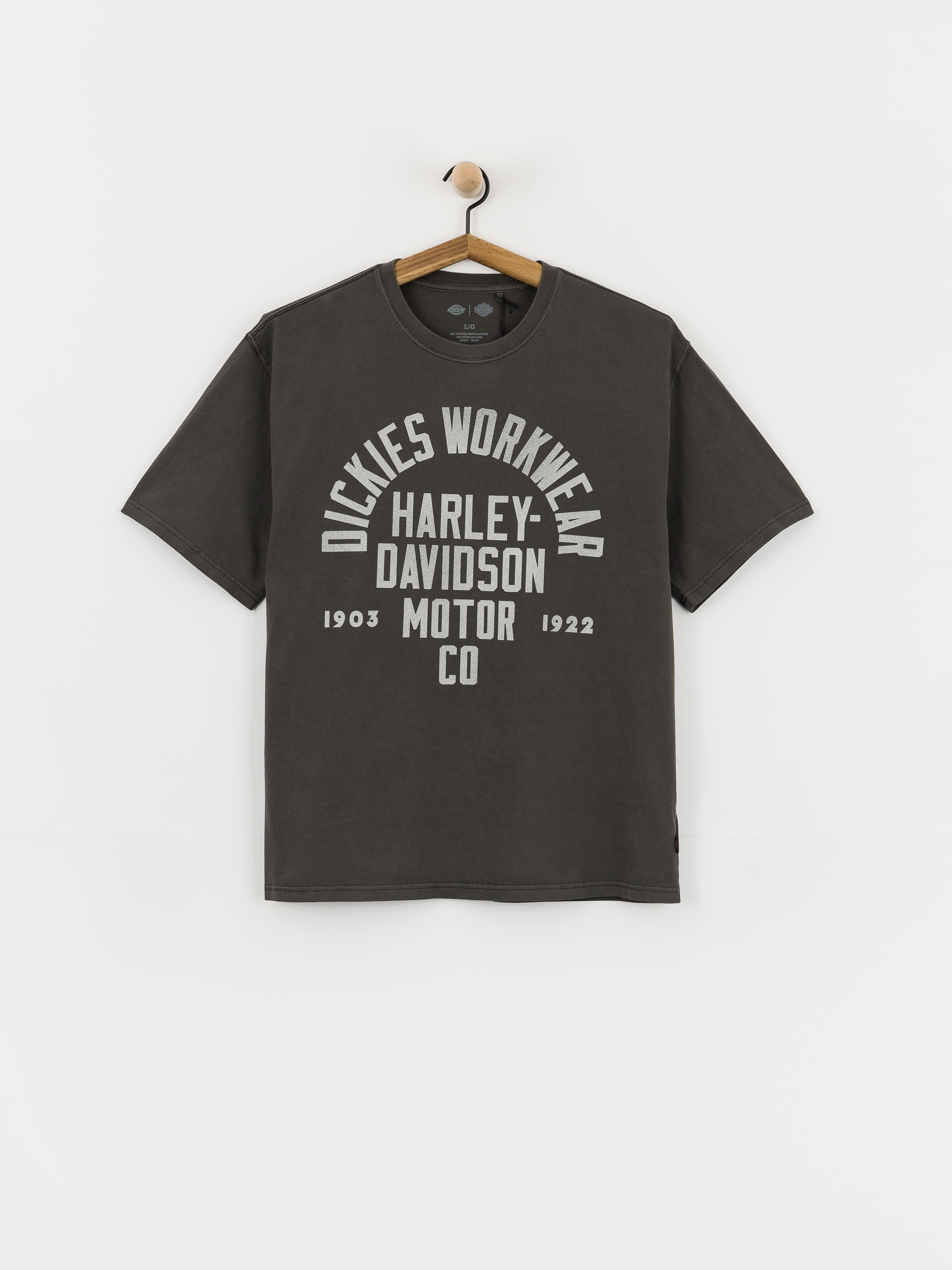 Tricou Dickies X Harley Davidson Vintage Wash (black)
