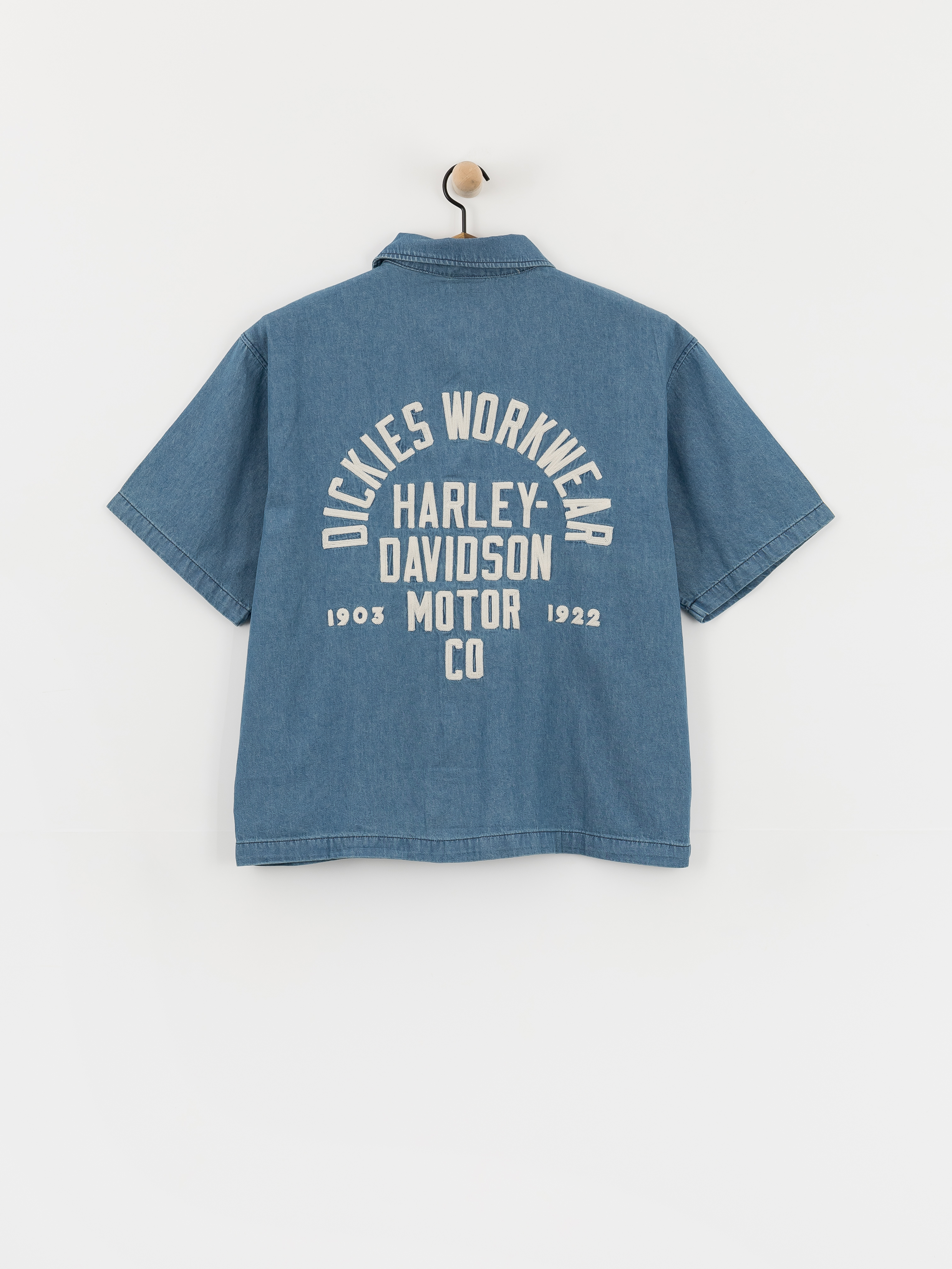Cămașă Dickies X Harley Davidson Boxy Chambray Work (blue chambray)