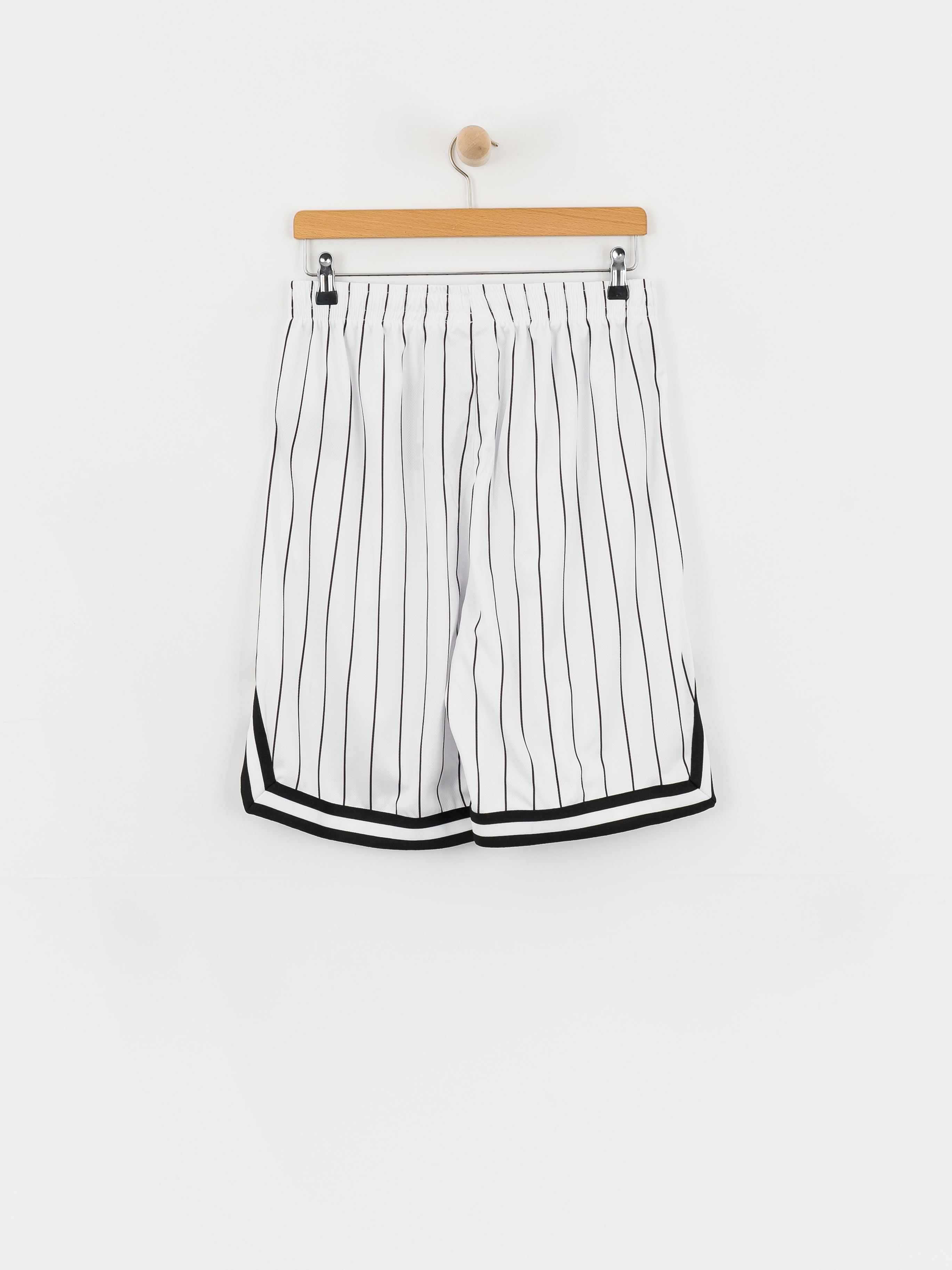 Pantaloni scurți Karl Kani Small Signature Pinstripe Mesh (white/black)