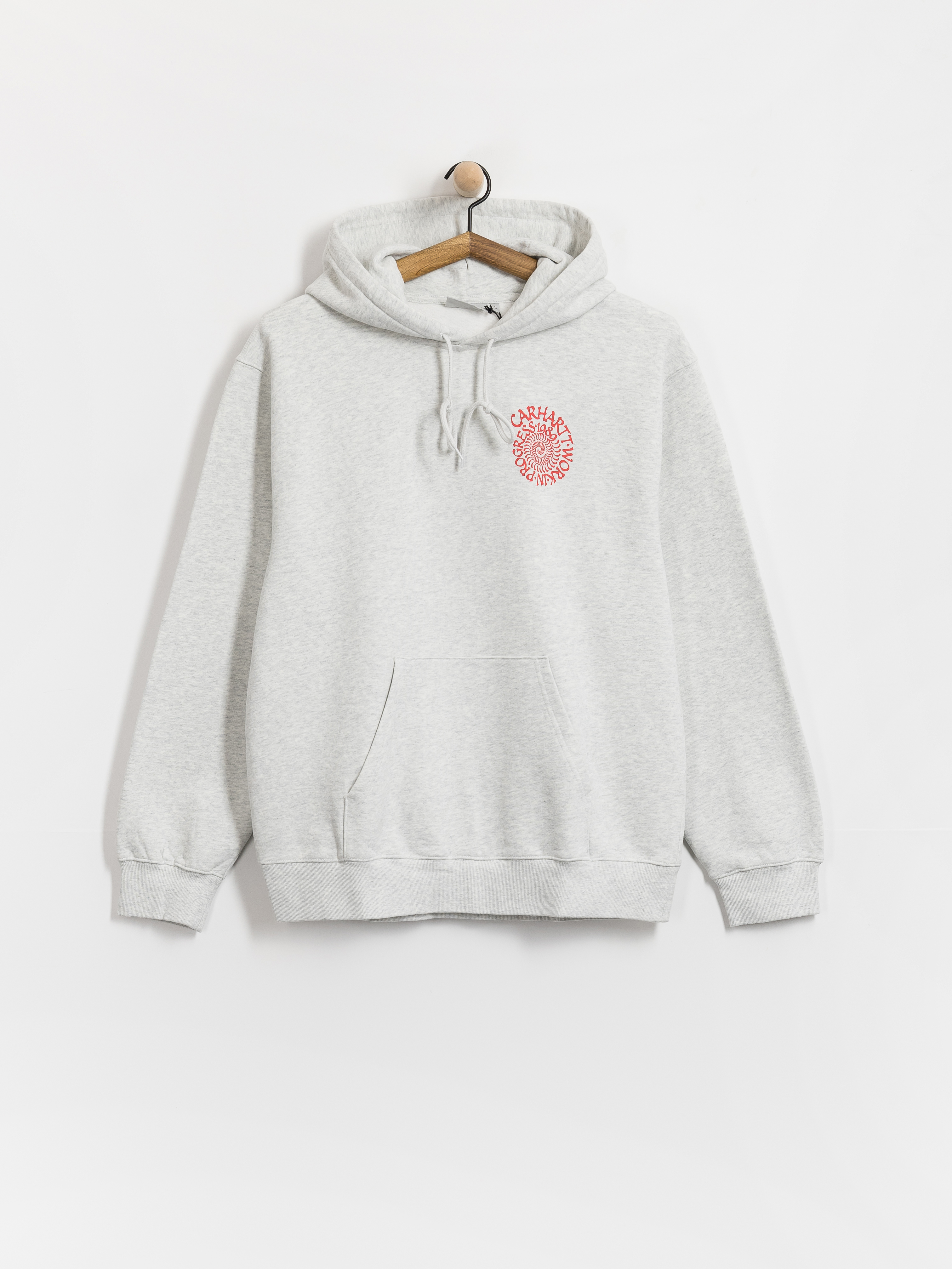 Hanorac cu glugă Carhartt WIP Spiral HD (ash heather)