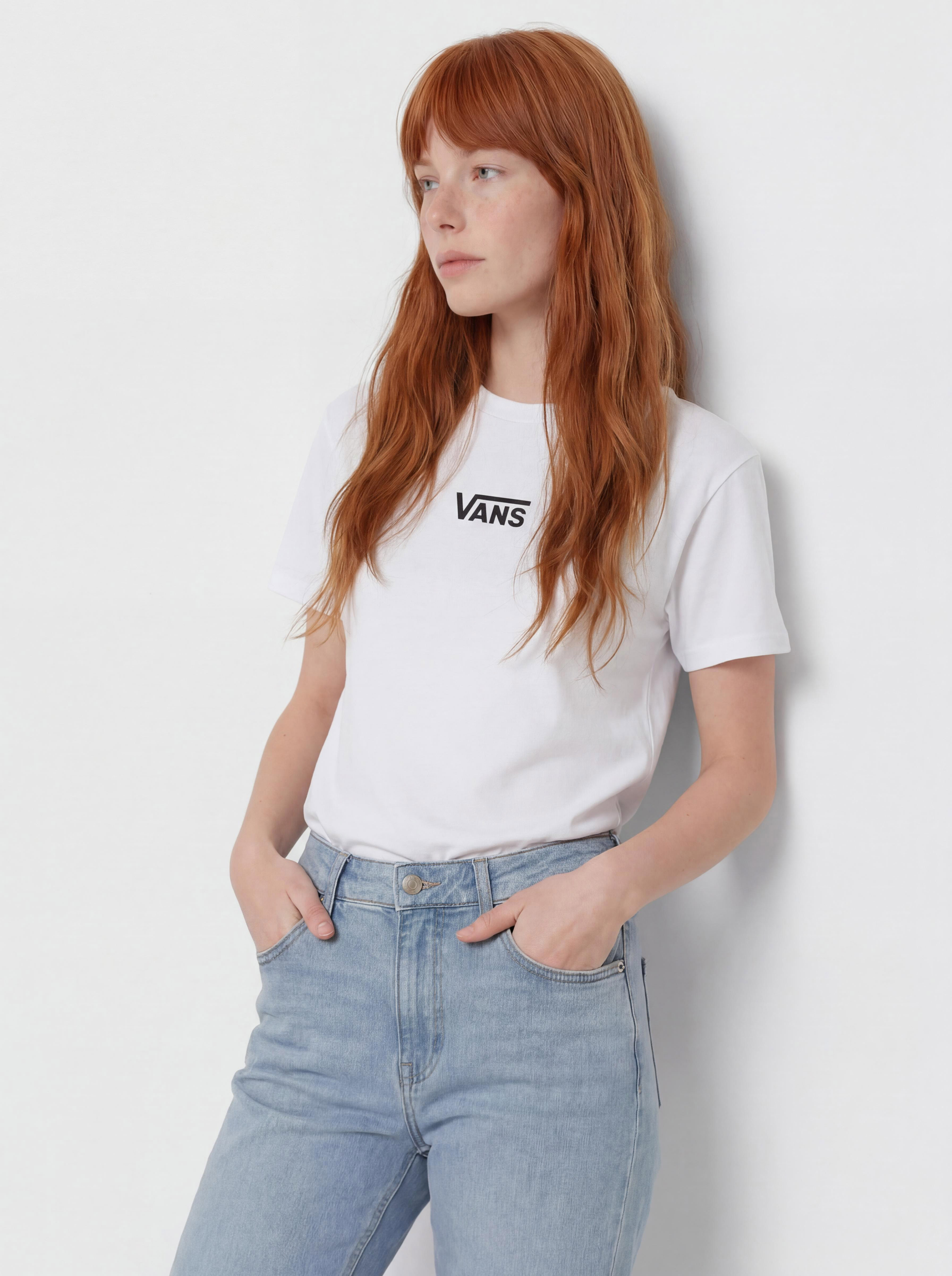 Tricou Vans Flying V Oversized Wmn (flying v white)