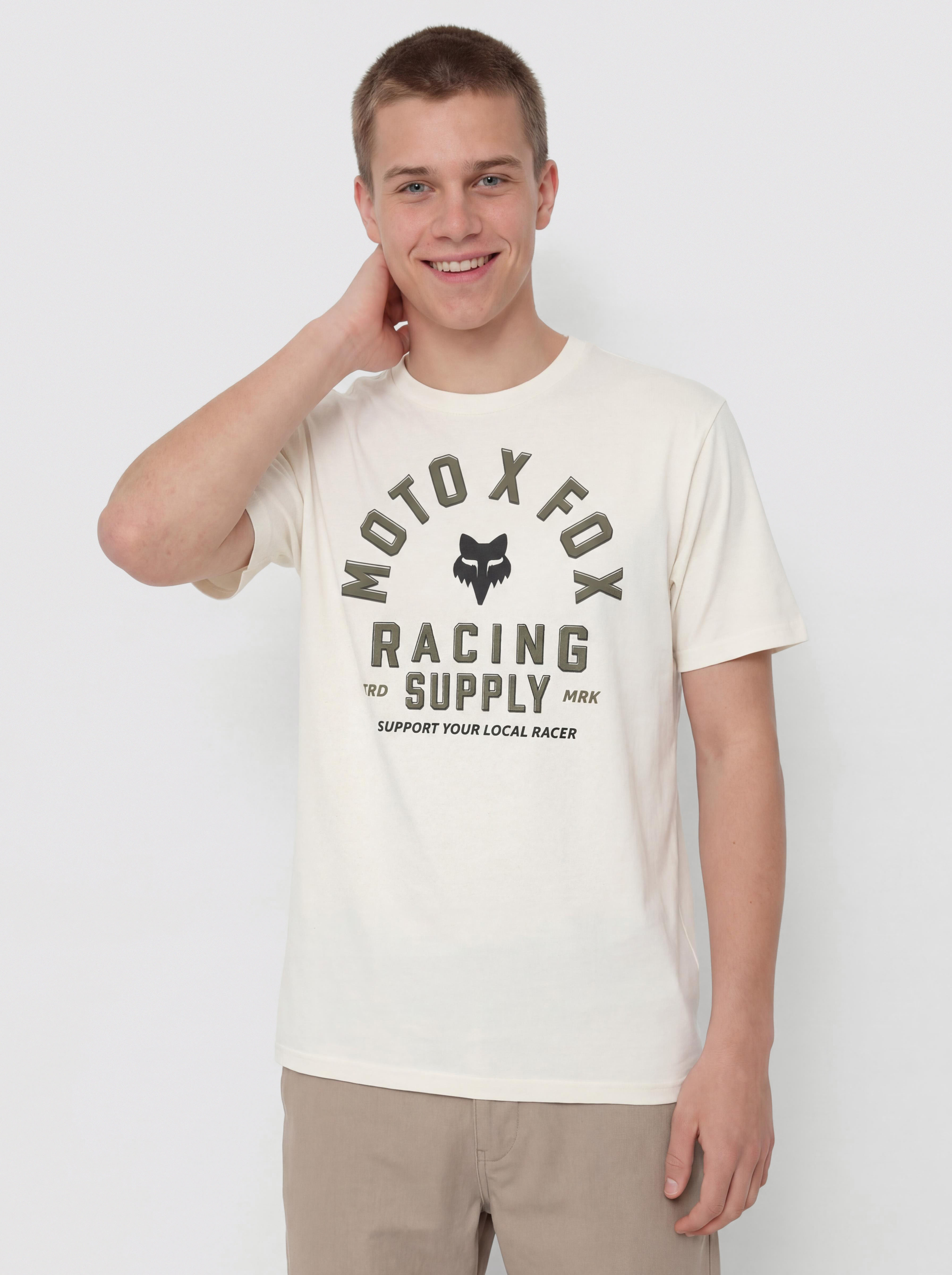Tricou Fox Local Racer (off white)