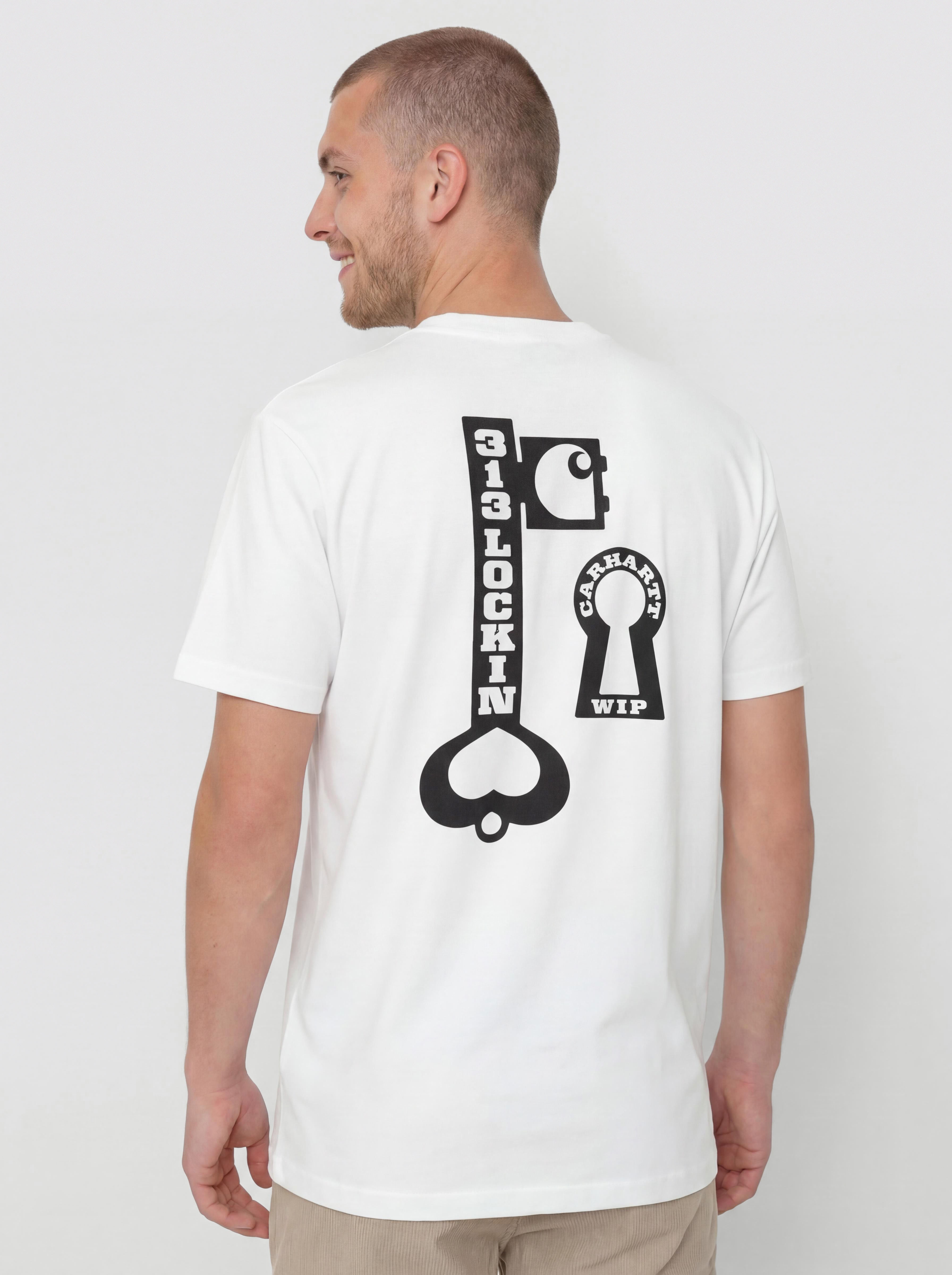 Tricou Carhartt WIP Locked (white)