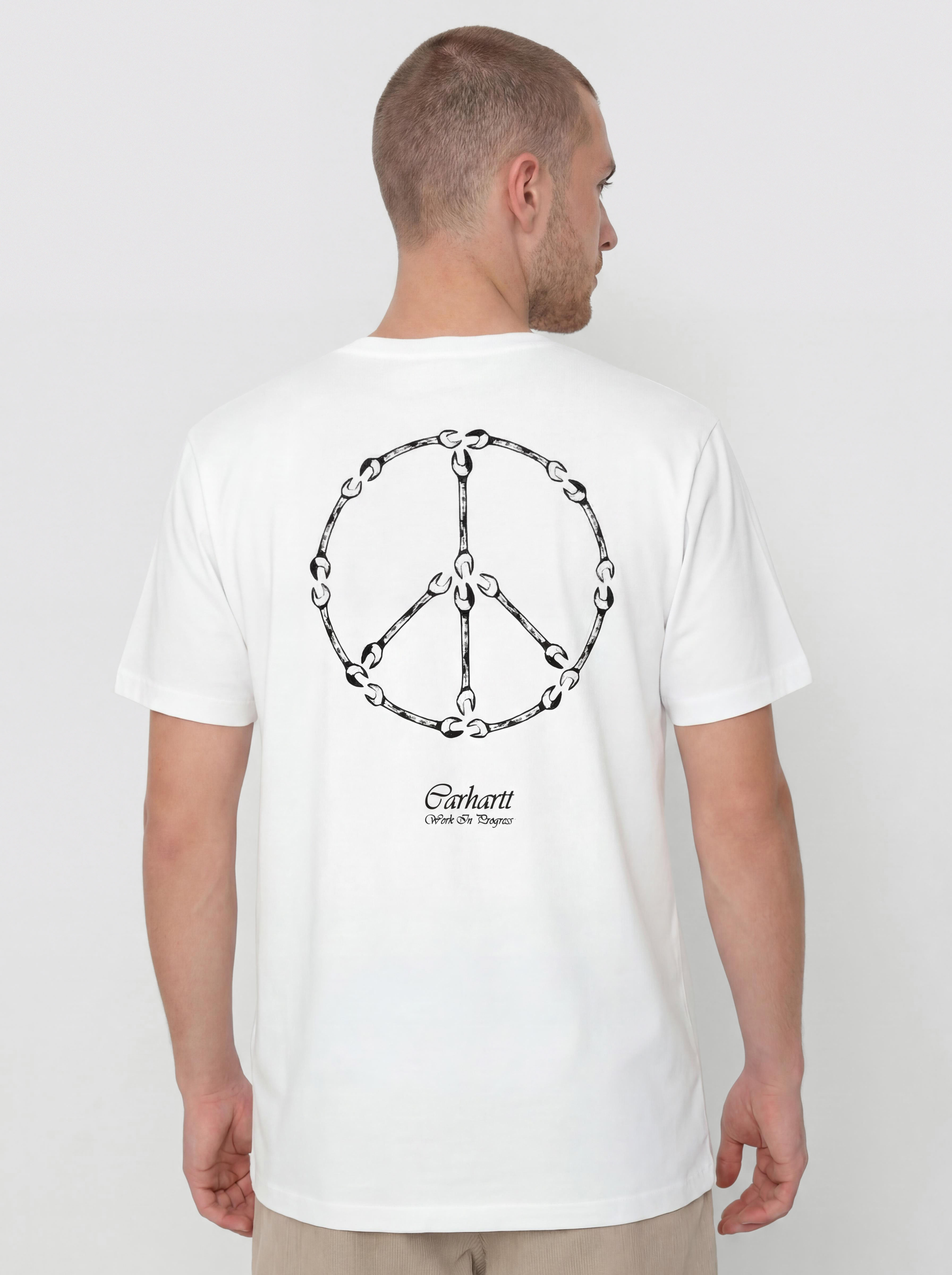 Tricou Carhartt WIP Peace And Work (white/black)