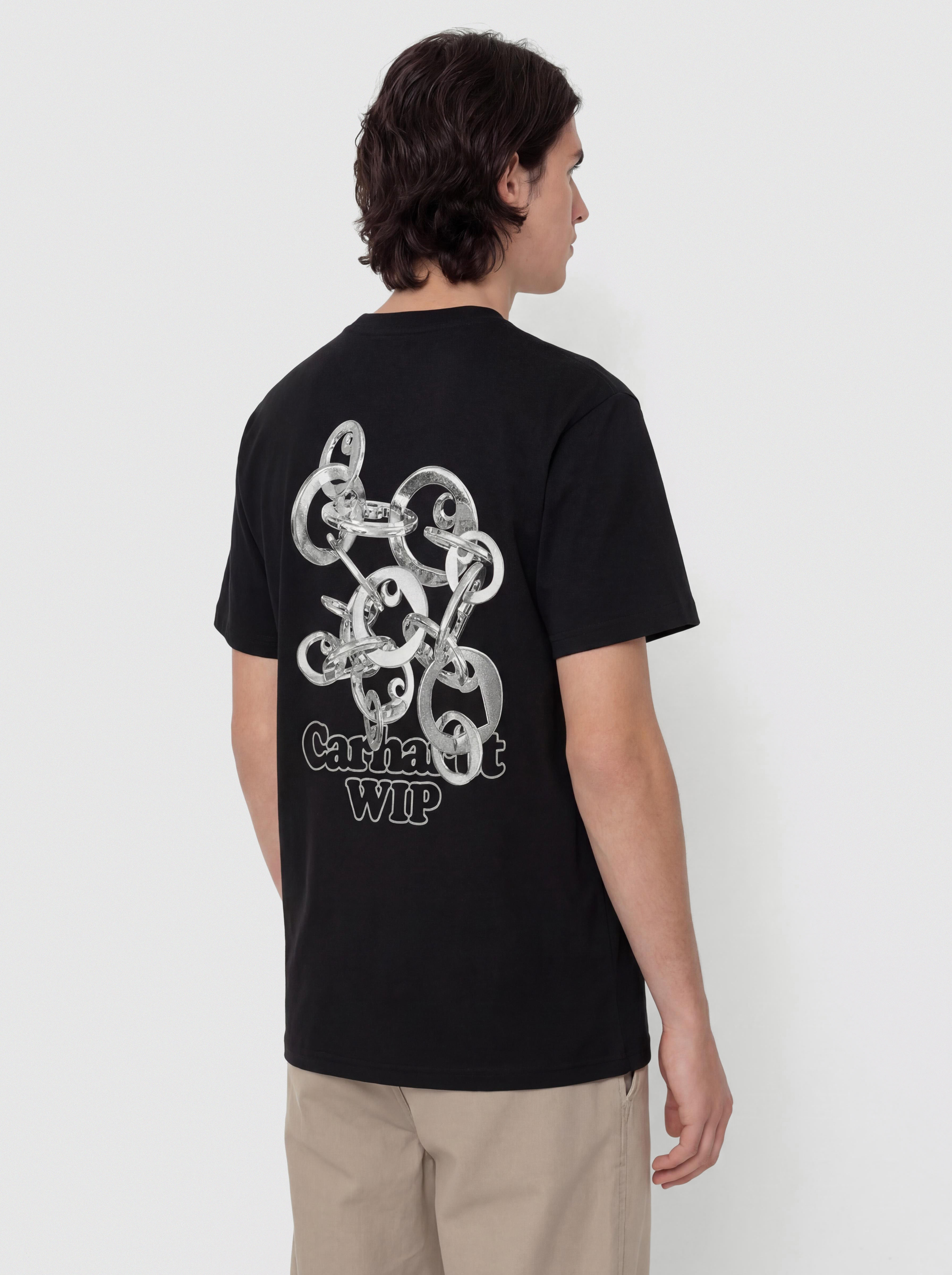 Tricou Carhartt WIP Linked Charms (black/silver)