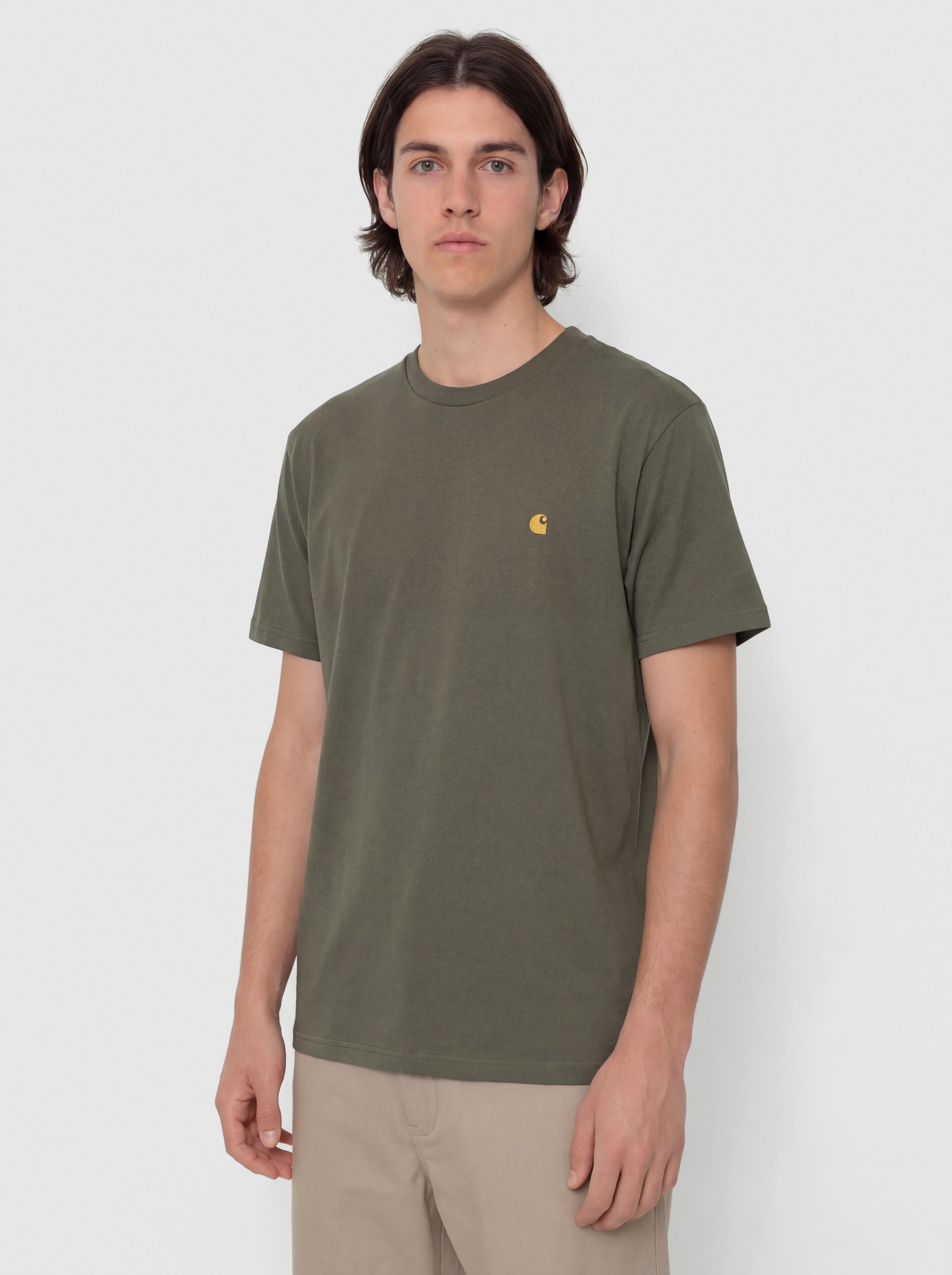 Tricou Carhartt WIP Chase (leaf/gold)