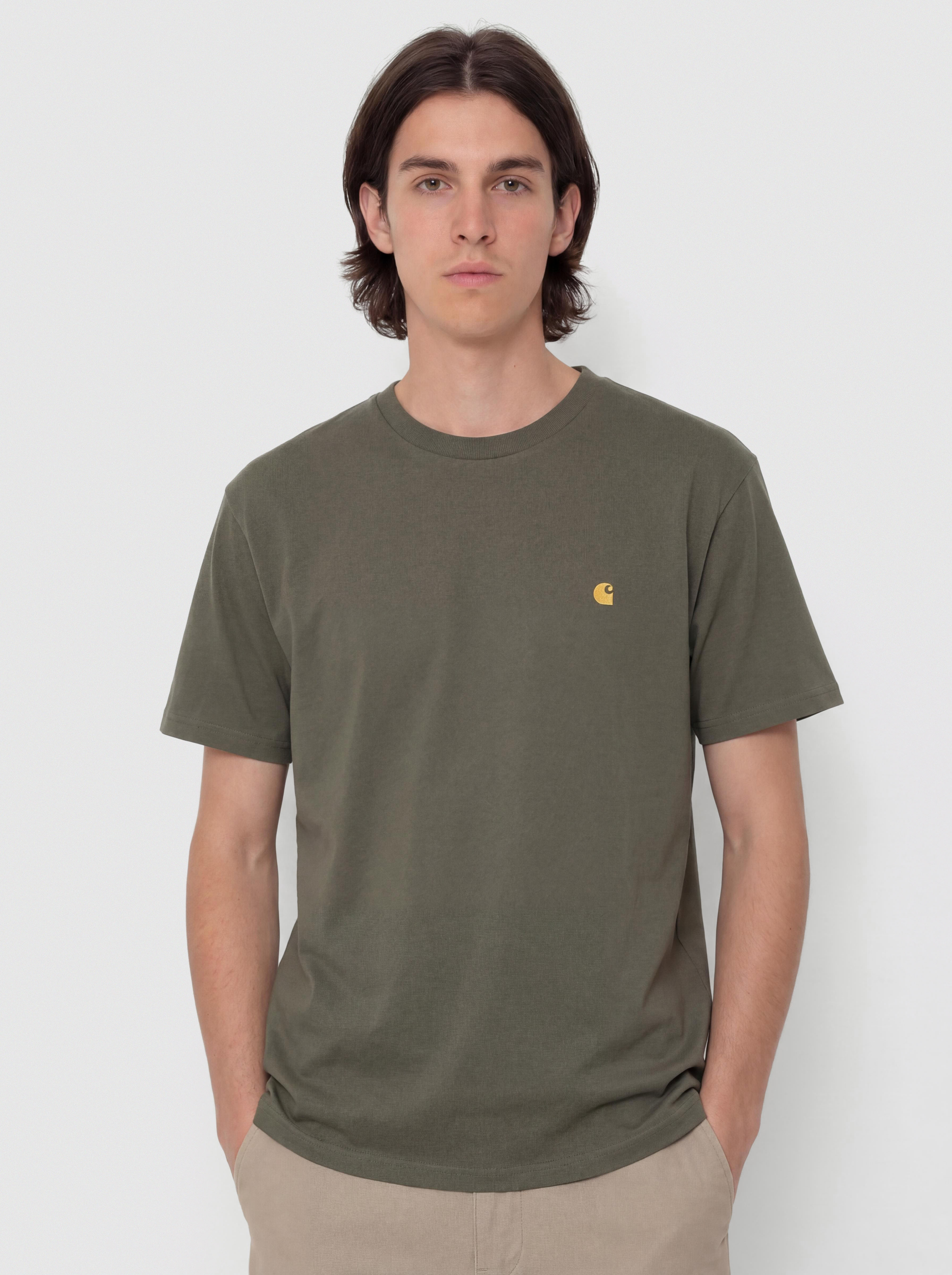Tricou Carhartt WIP Chase (leaf/gold)