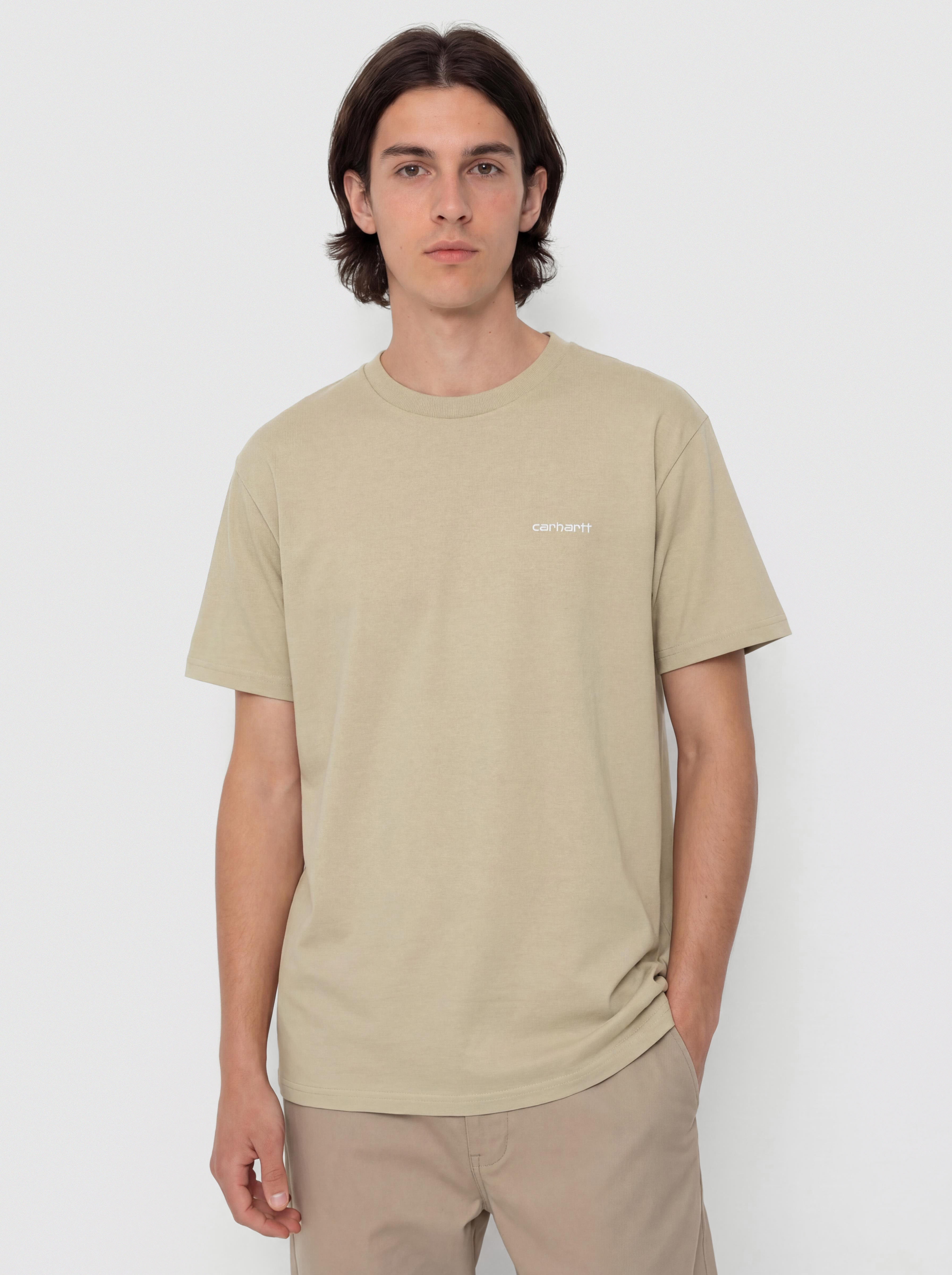 Tricou Carhartt WIP Script Embroidery (barchan/white)