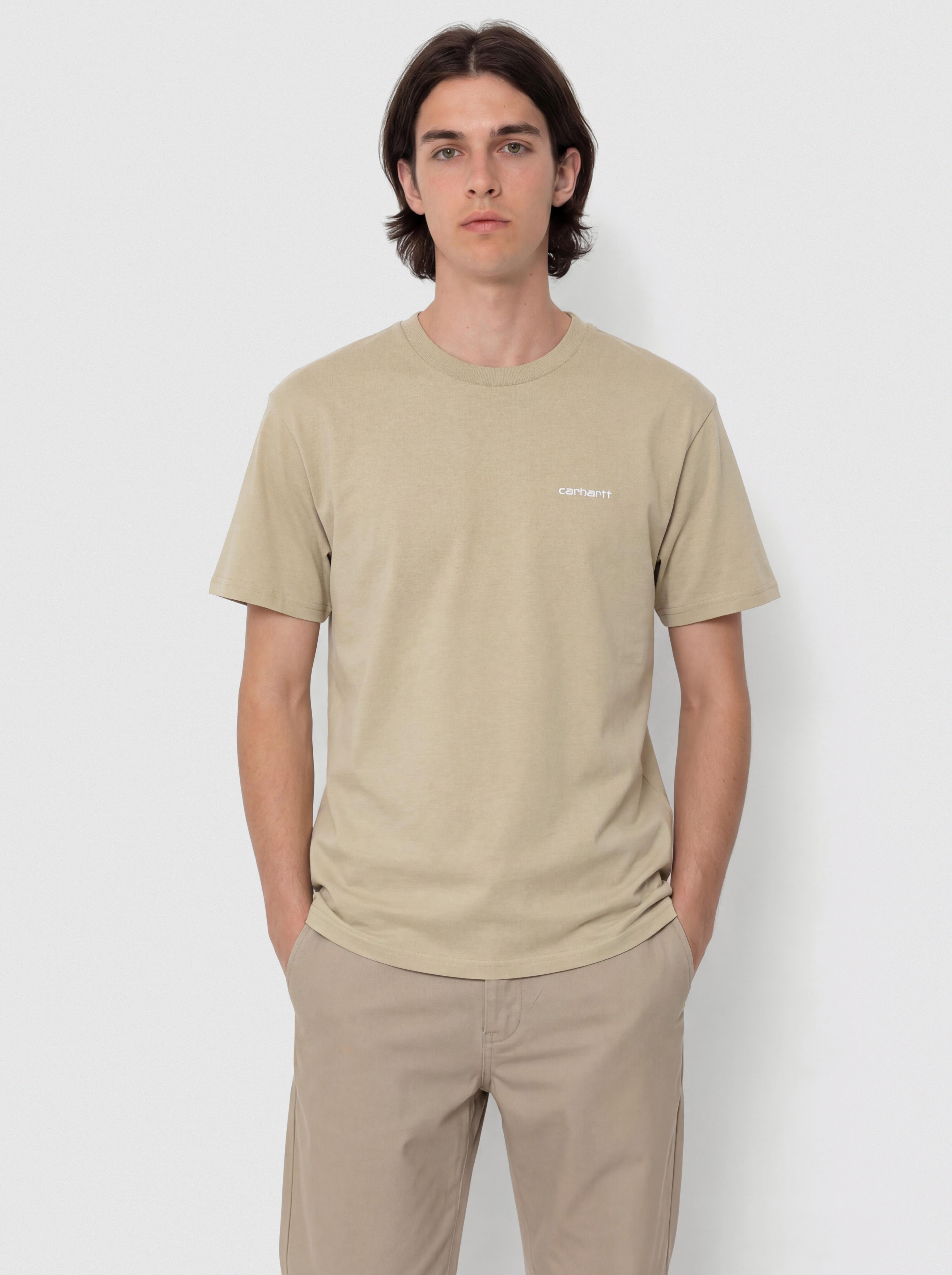 Tricou Carhartt WIP Script Embroidery (barchan/white)