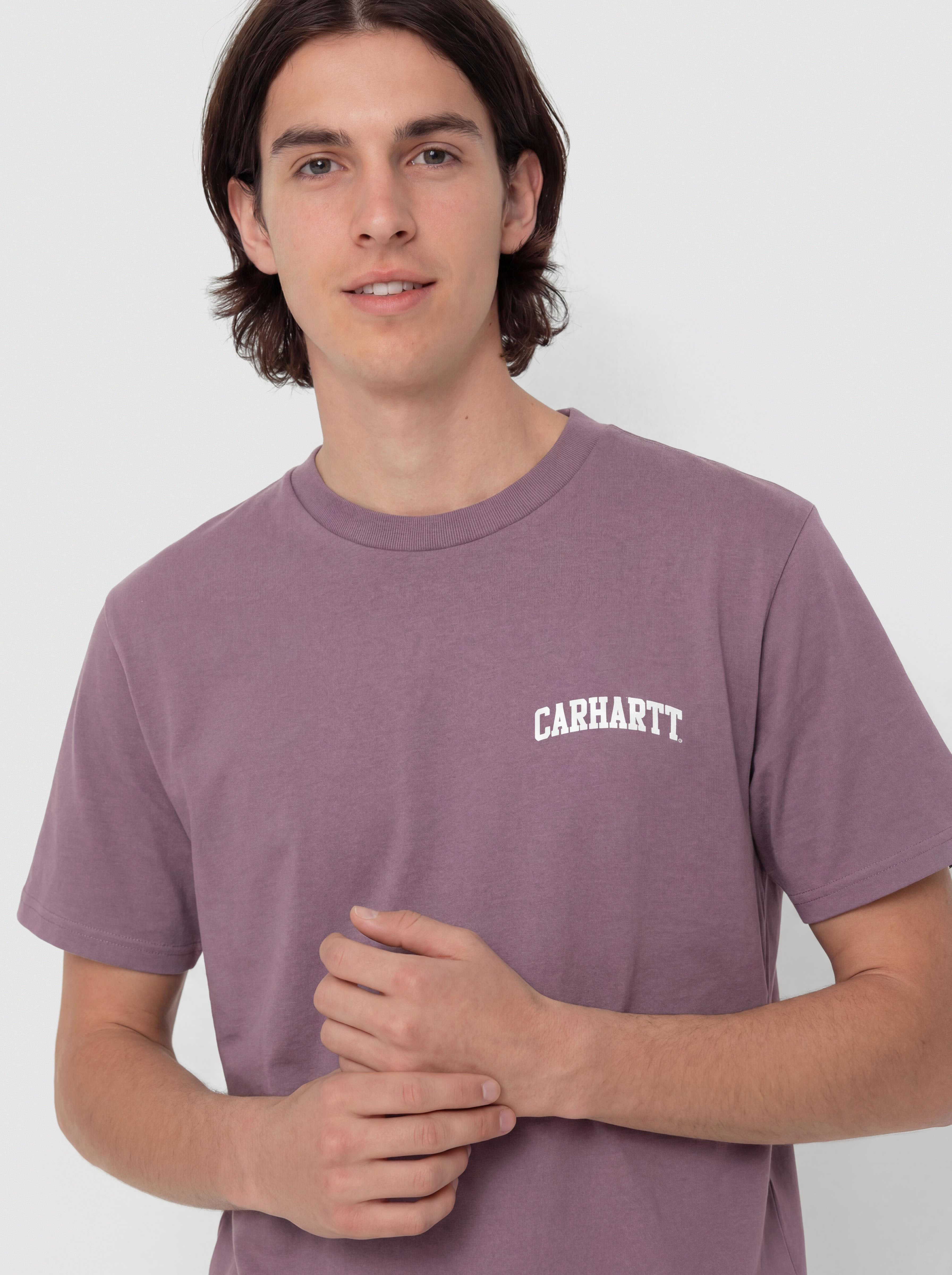 Tricou Carhartt WIP University Script (phlox/white)