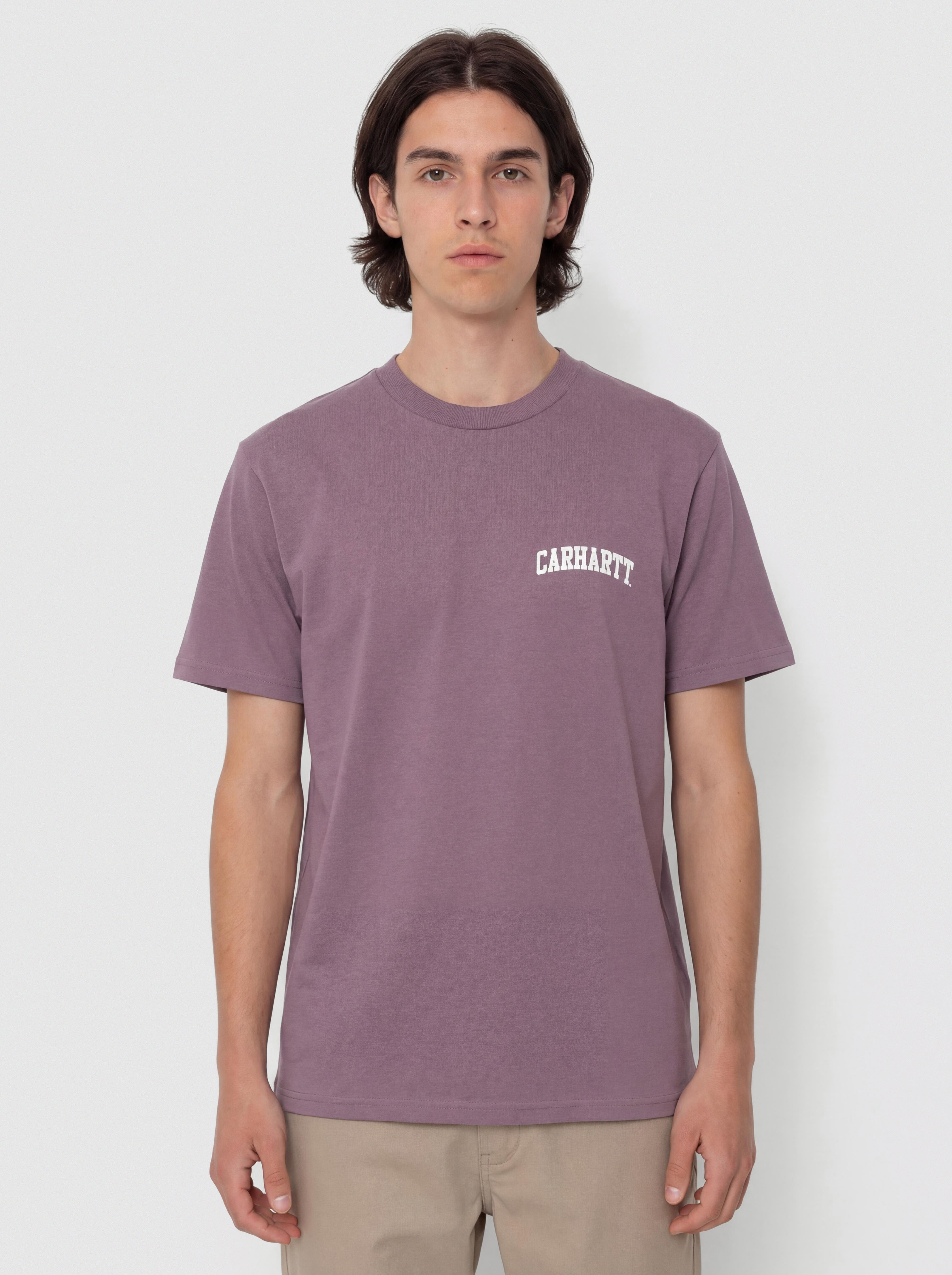 Tricou Carhartt WIP University Script (phlox/white)