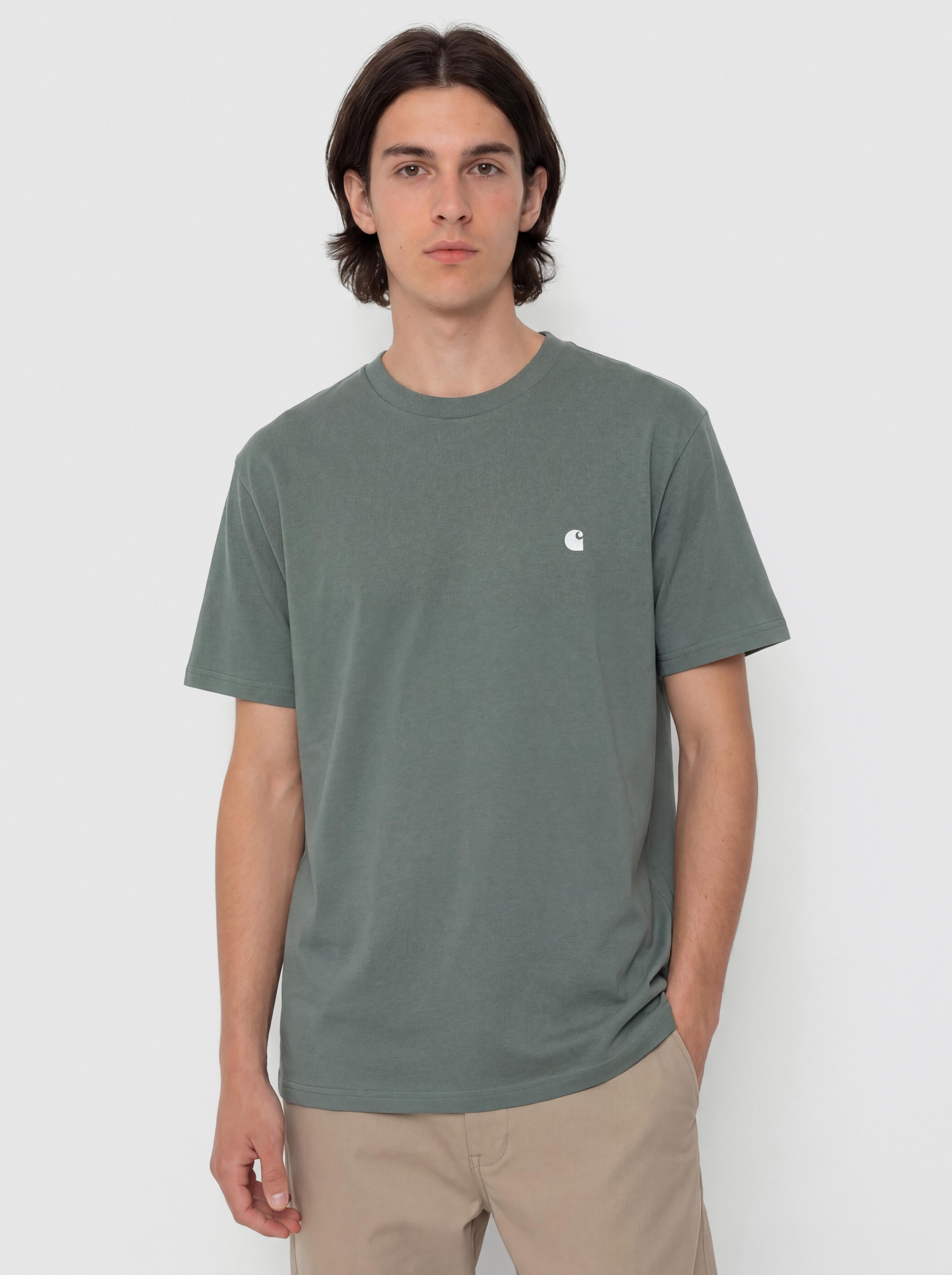 Tricou Carhartt WIP Madison (velvet green/white)