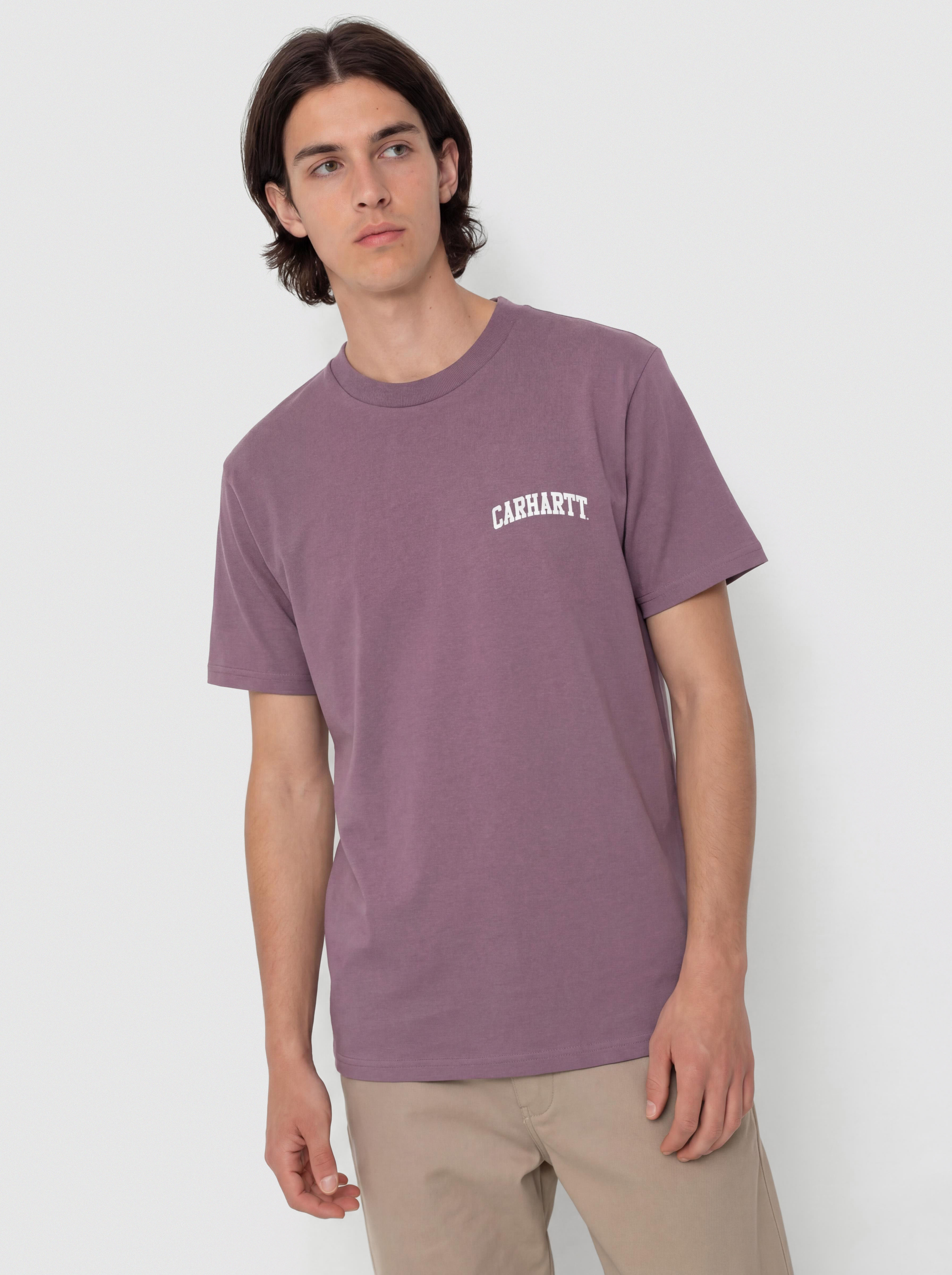 Tricou Carhartt WIP University Script (phlox/white)