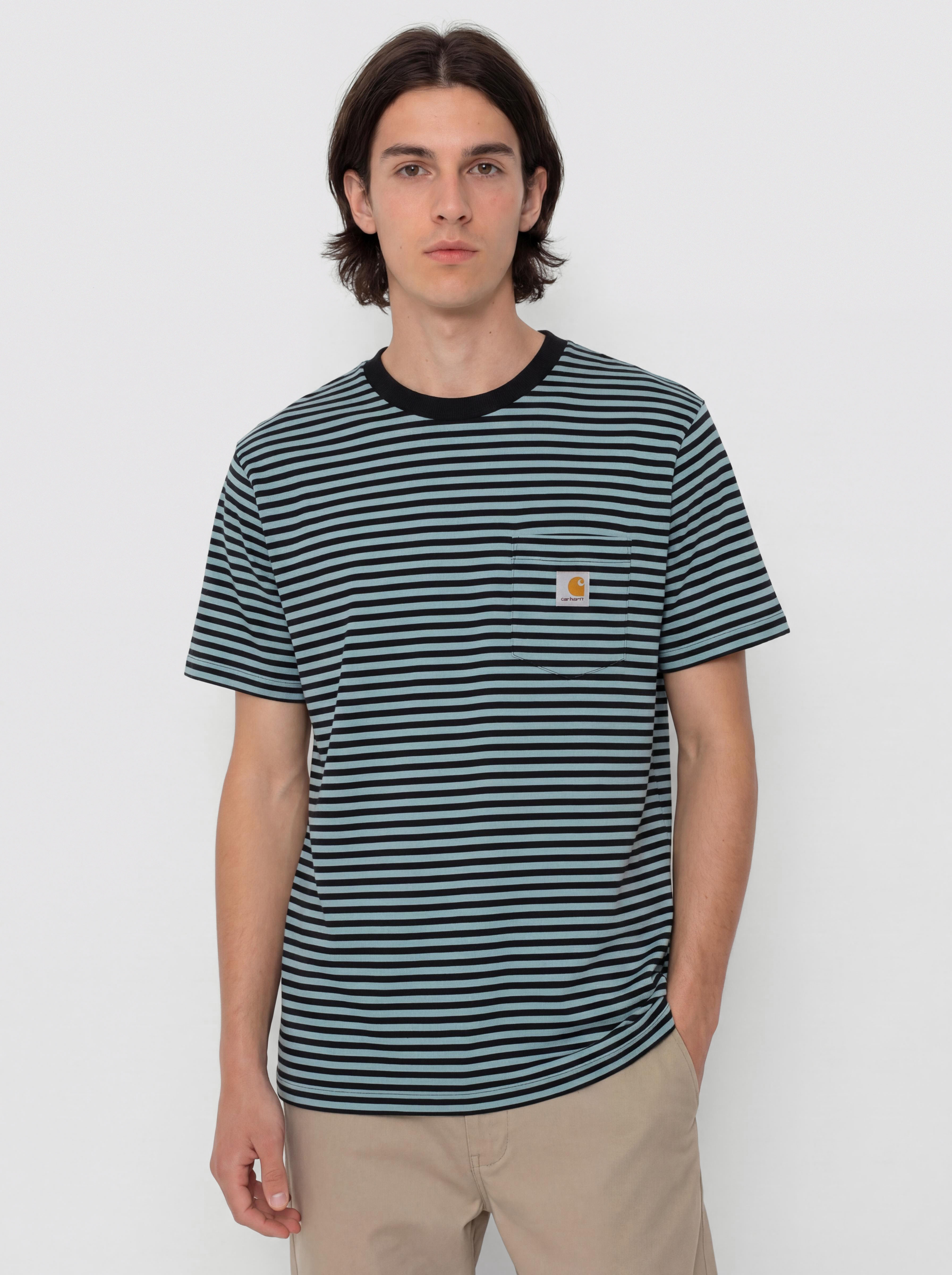 Tricou Carhartt WIP Verner Pocket (verner stripe/black/citadel)