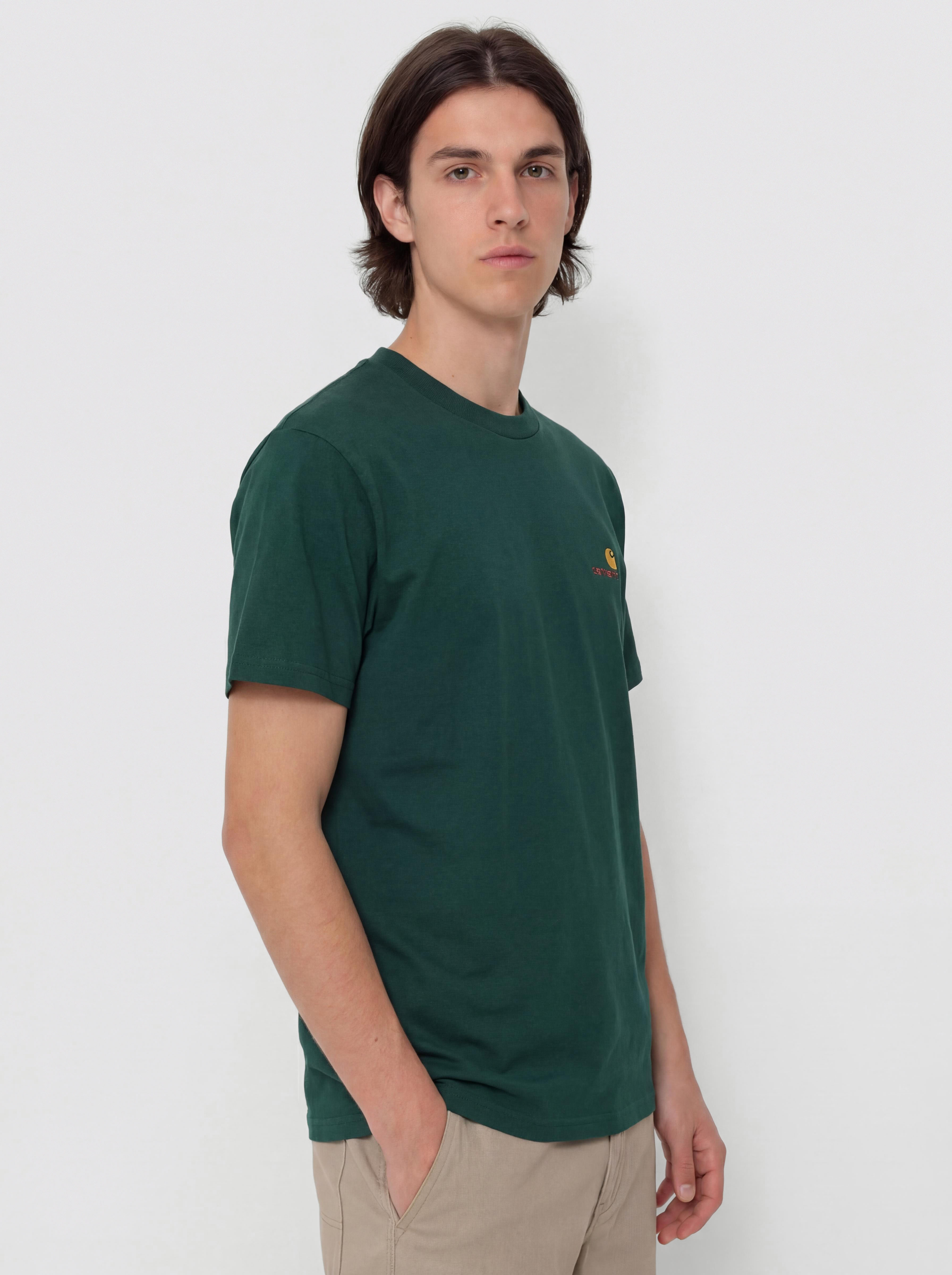 Tricou Carhartt WIP American Script (dark fir)