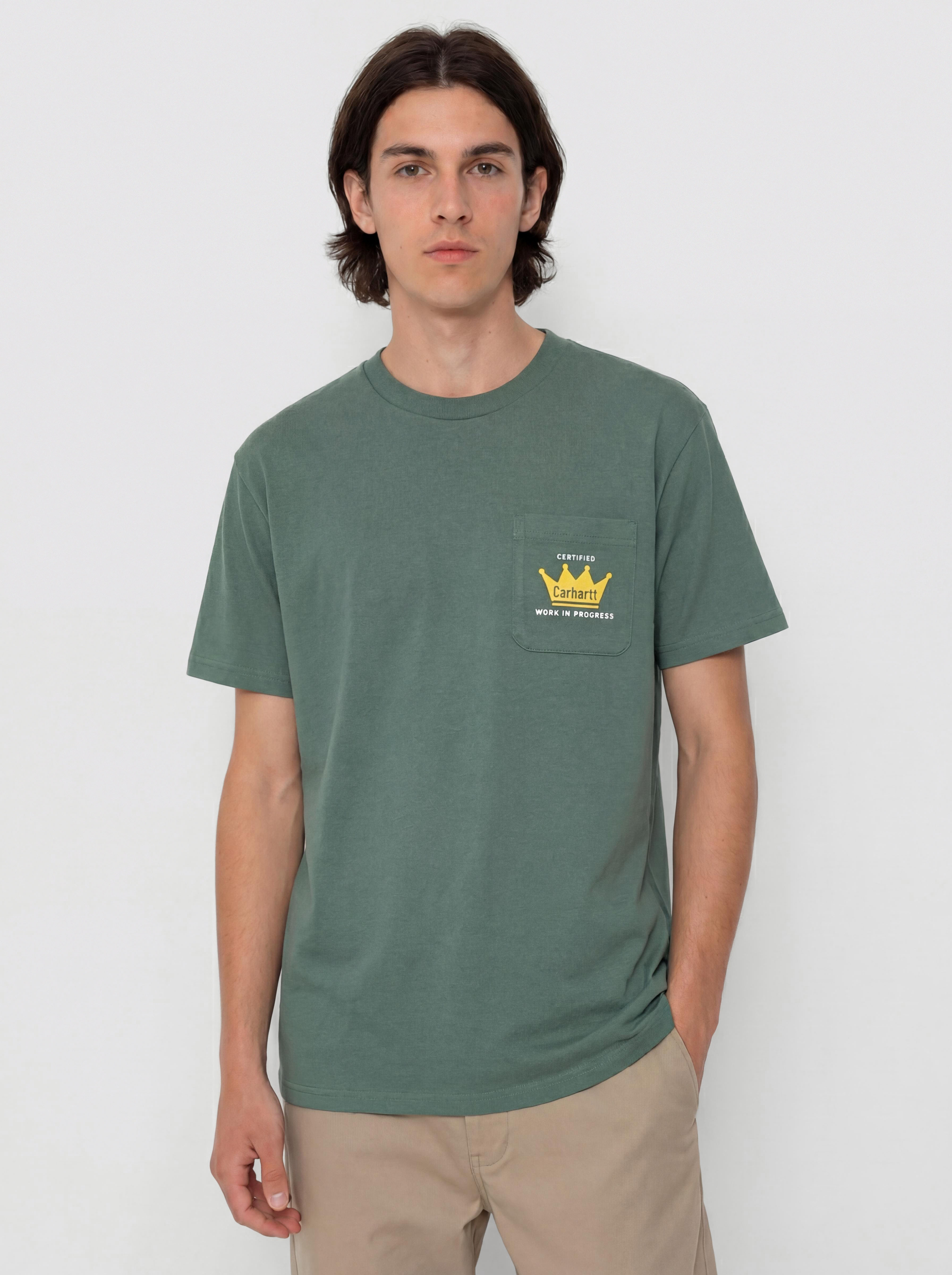 Tricou Carhartt WIP Crown Pocket (silver pine)
