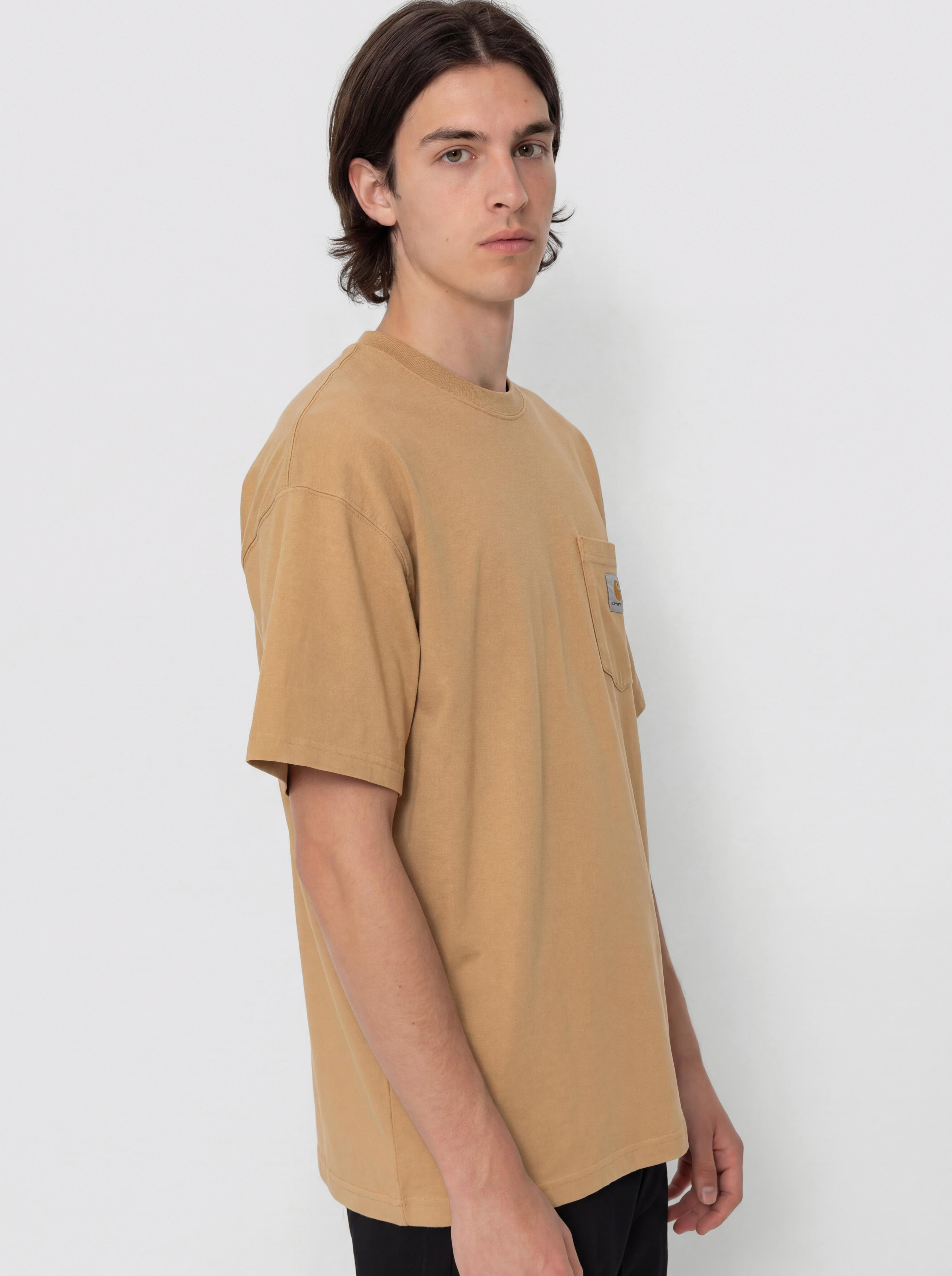 Tricou Carhartt WIP Hudson Pocket (dusty h brown/chalk wash)