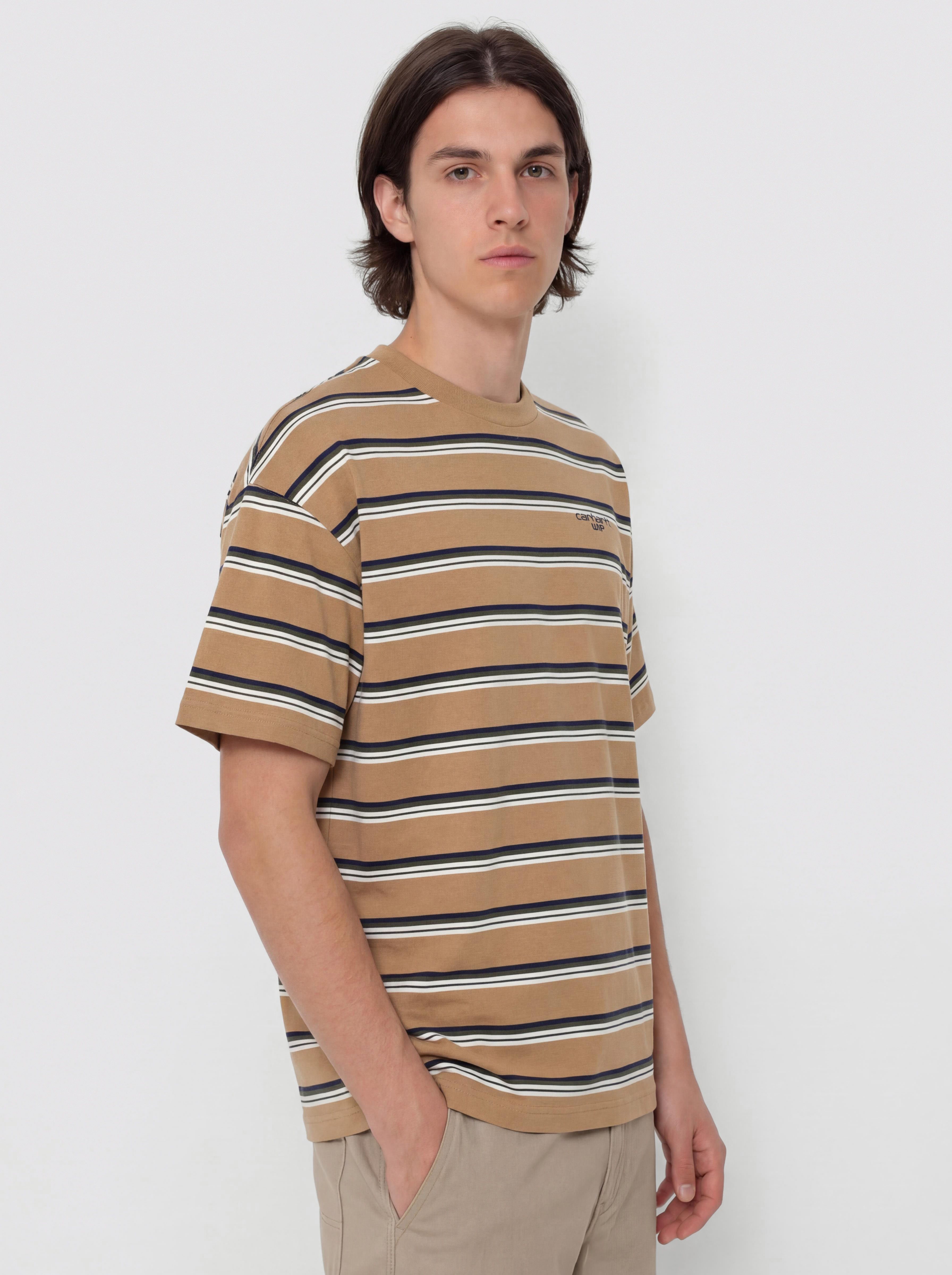 Tricou Carhartt WIP Holm (holm stripe/peanut)