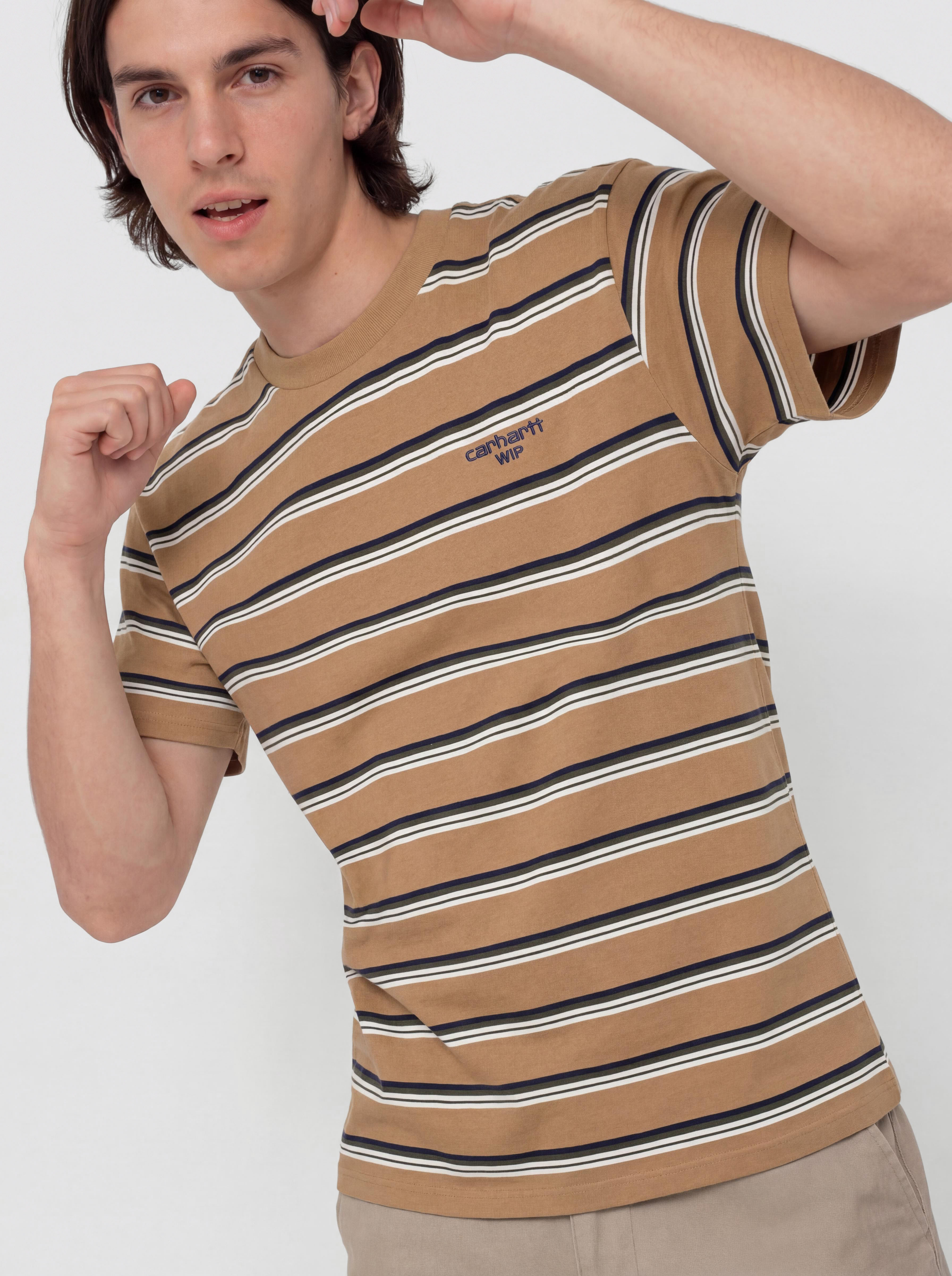 Tricou Carhartt WIP Holm (holm stripe/peanut)