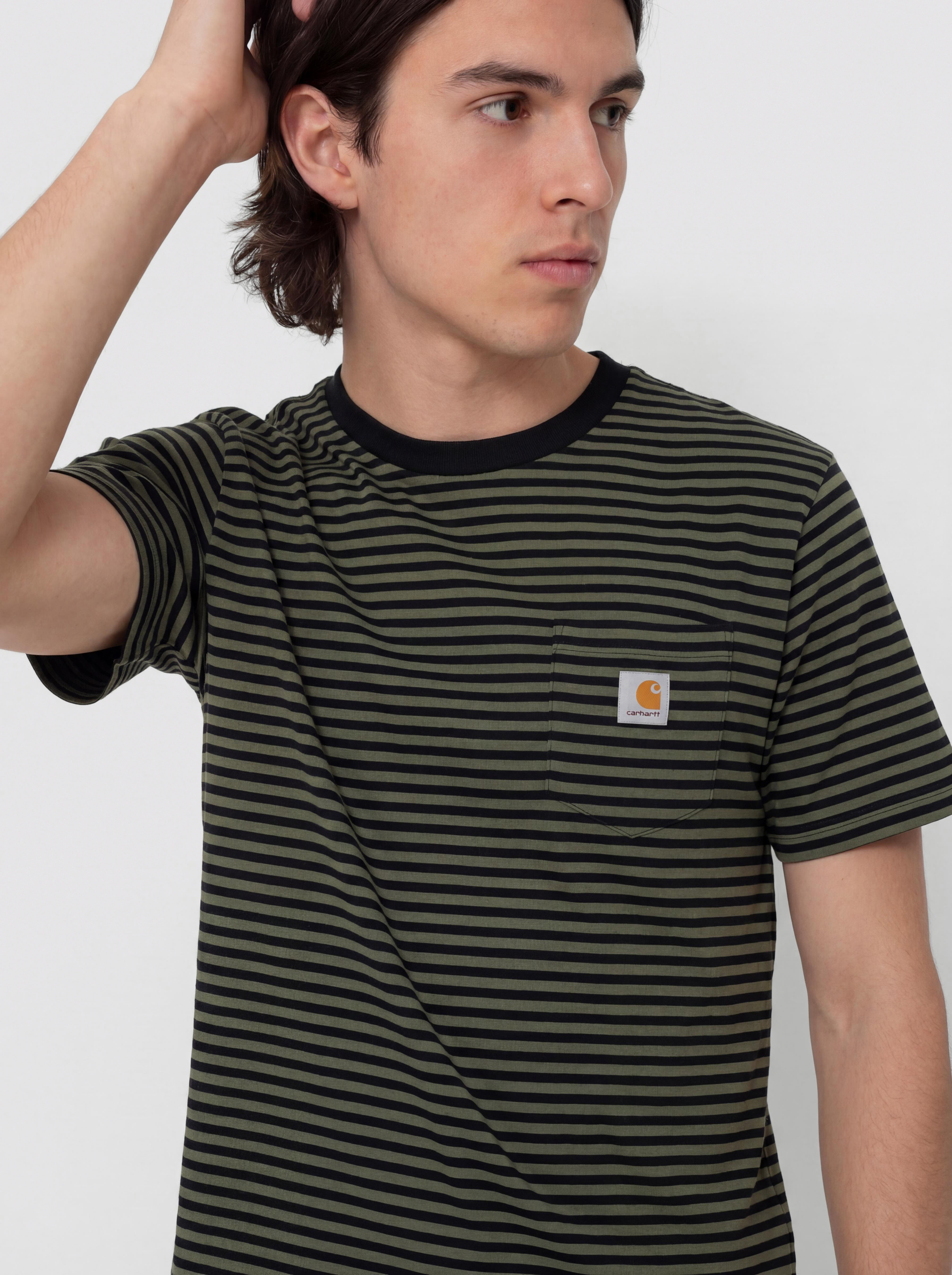 Tricou Carhartt WIP Verner Pocket (verner stripe/black/opuntia)