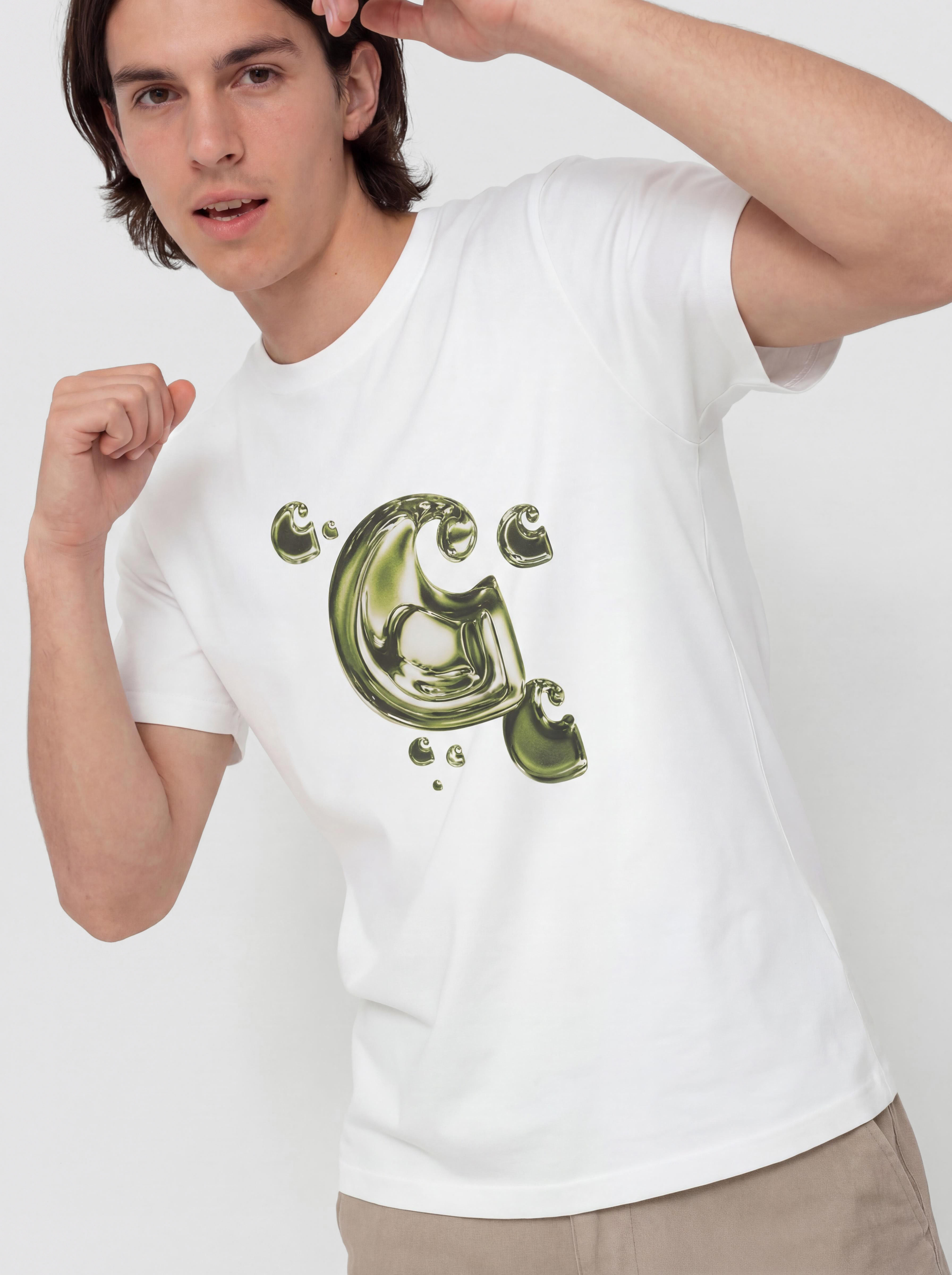 Tricou Carhartt WIP Solar Chrome C-Logo (white)