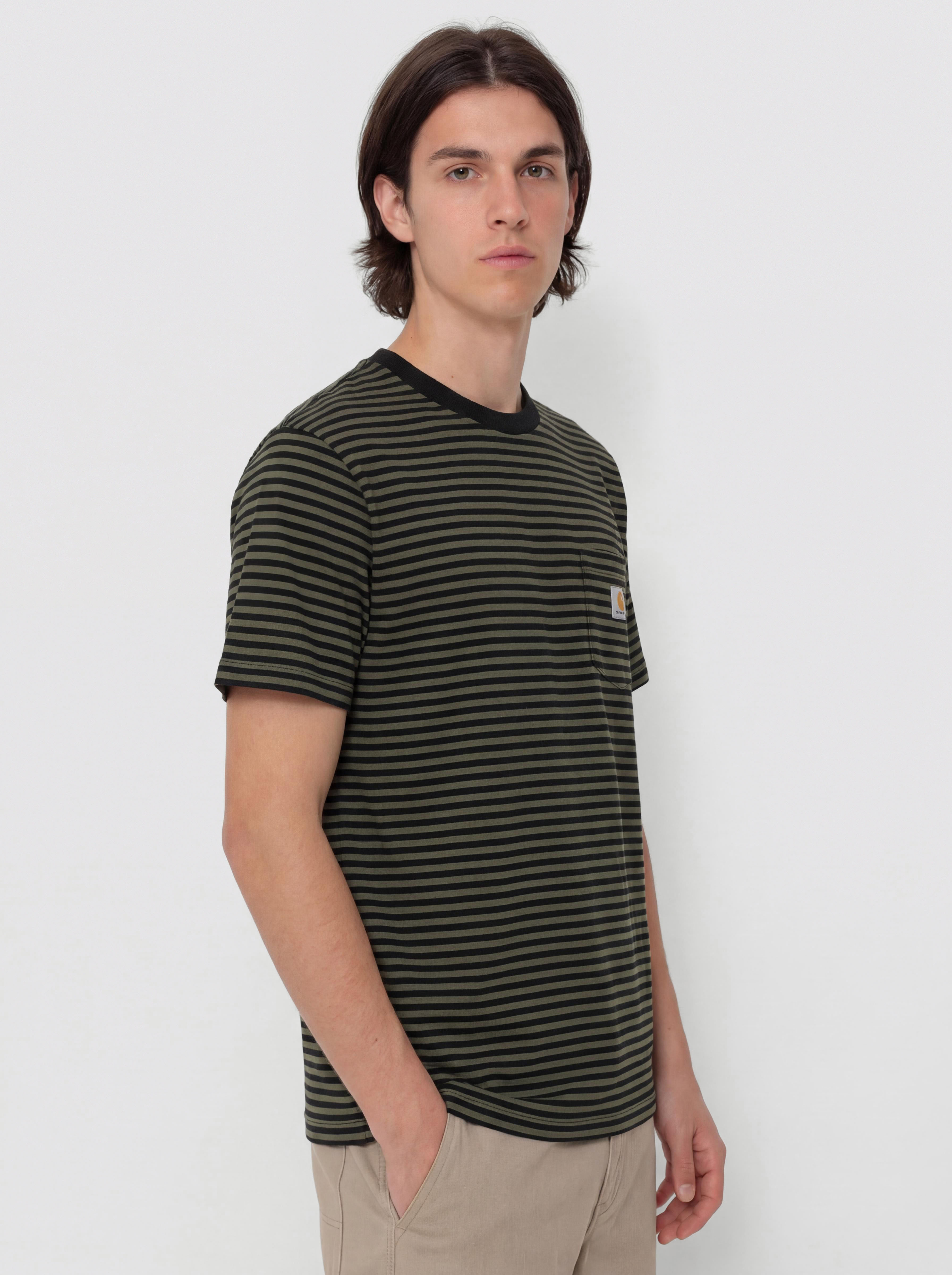 Tricou Carhartt WIP Verner Pocket (verner stripe/black/opuntia)