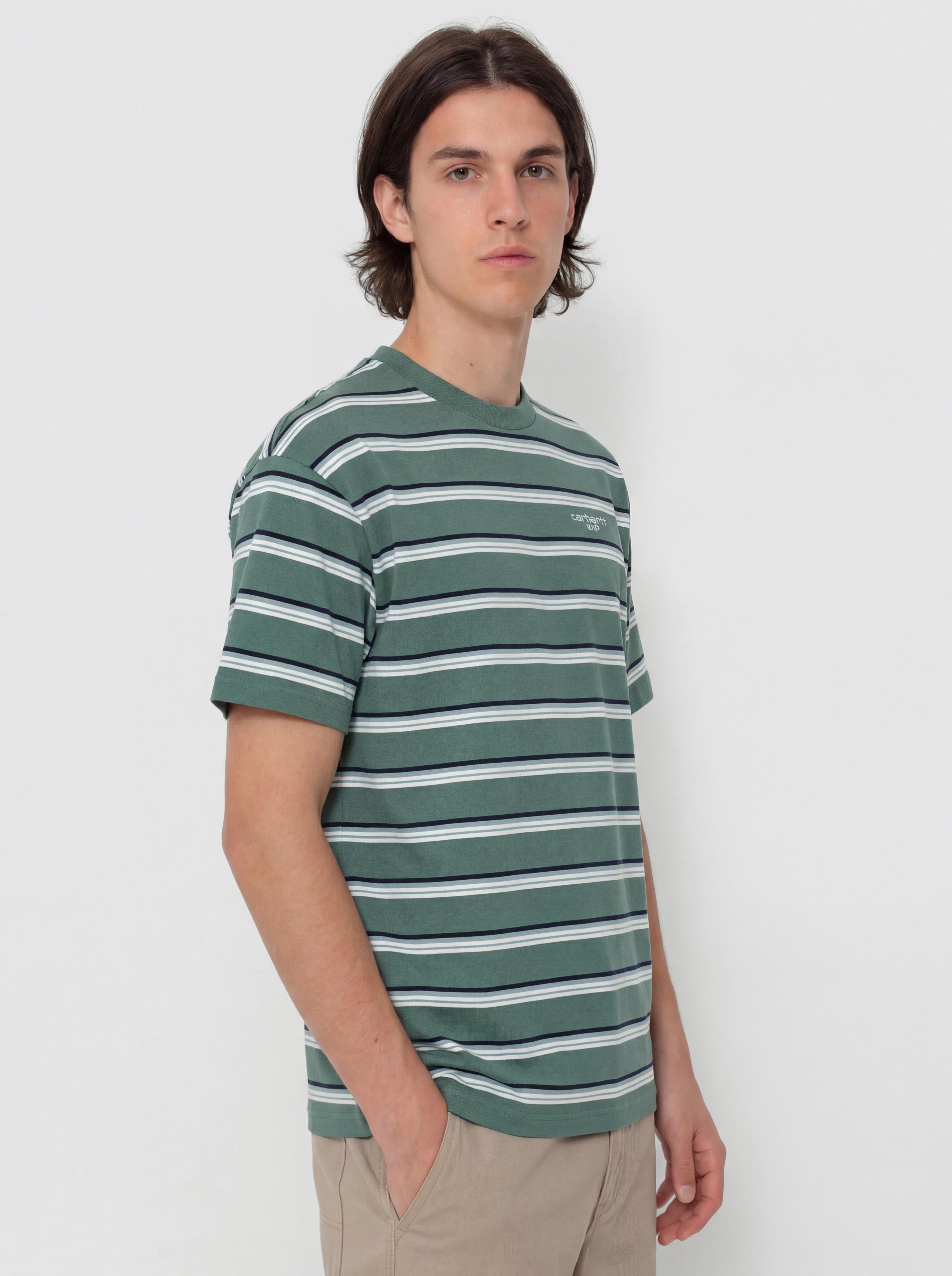 Tricou Carhartt WIP Holm (holm stripe/silver pine)