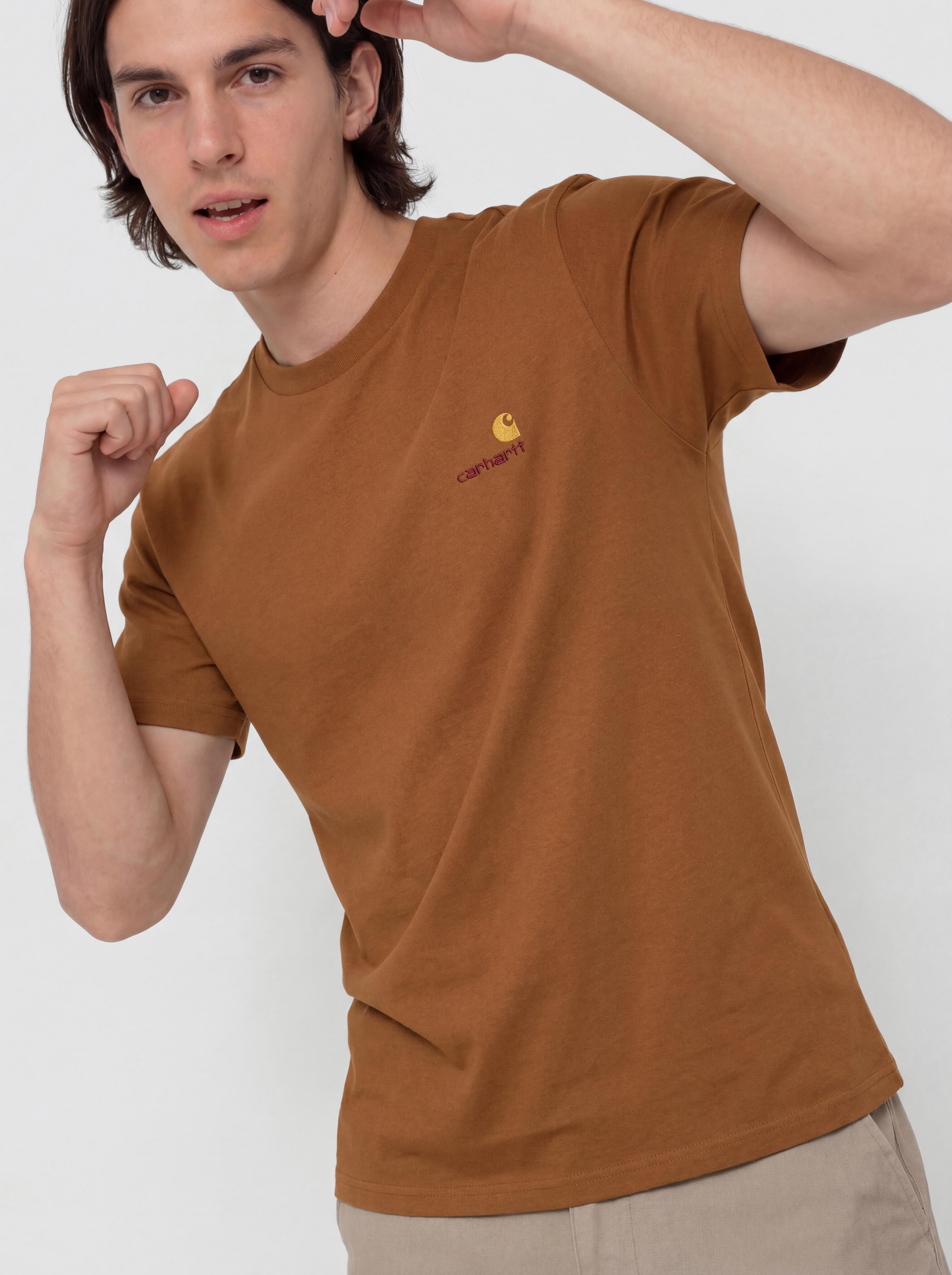 Tricou Carhartt WIP American Script (hamilton brown)
