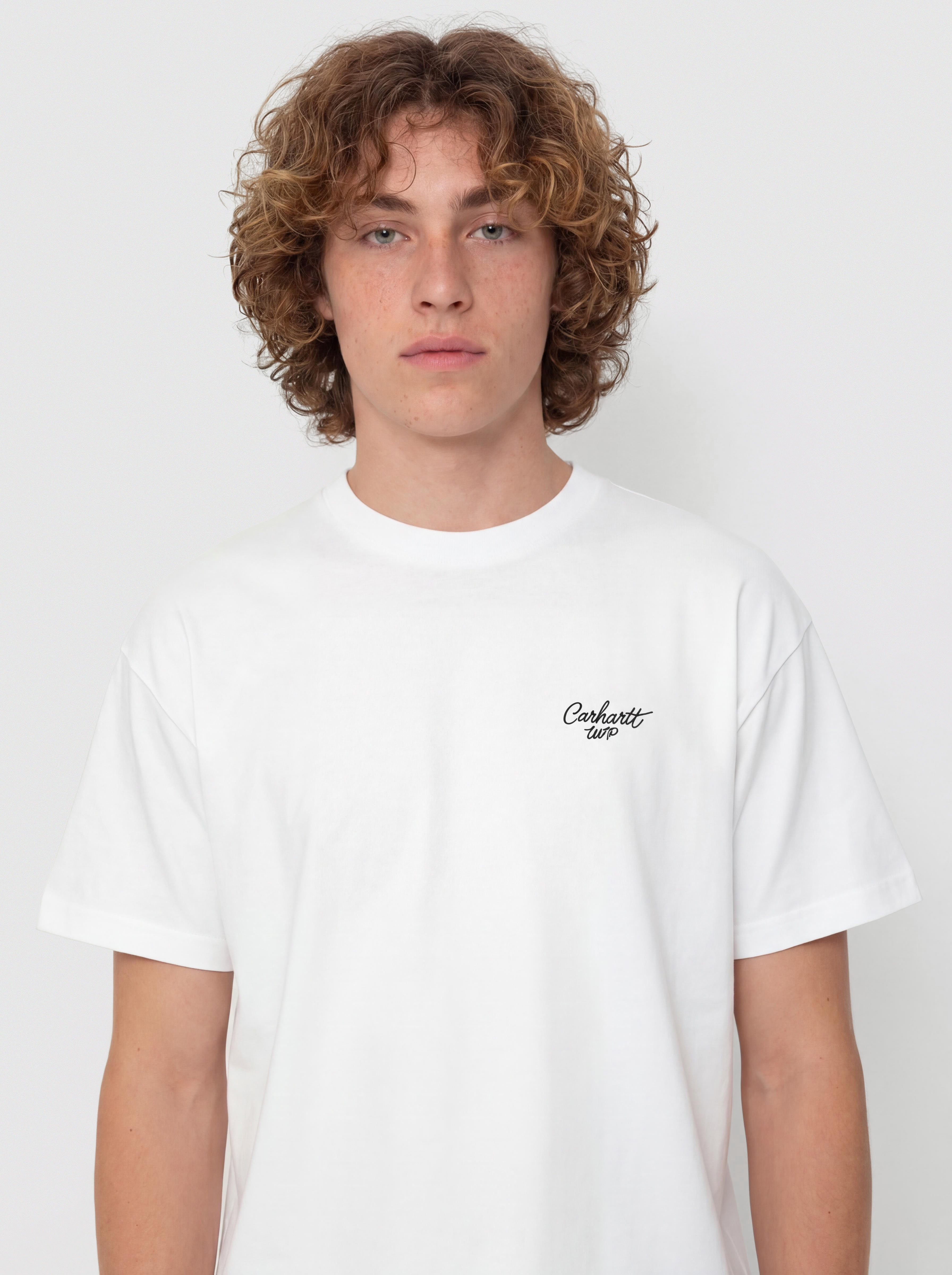 Tricou Carhartt WIP Signature Script (white/black)