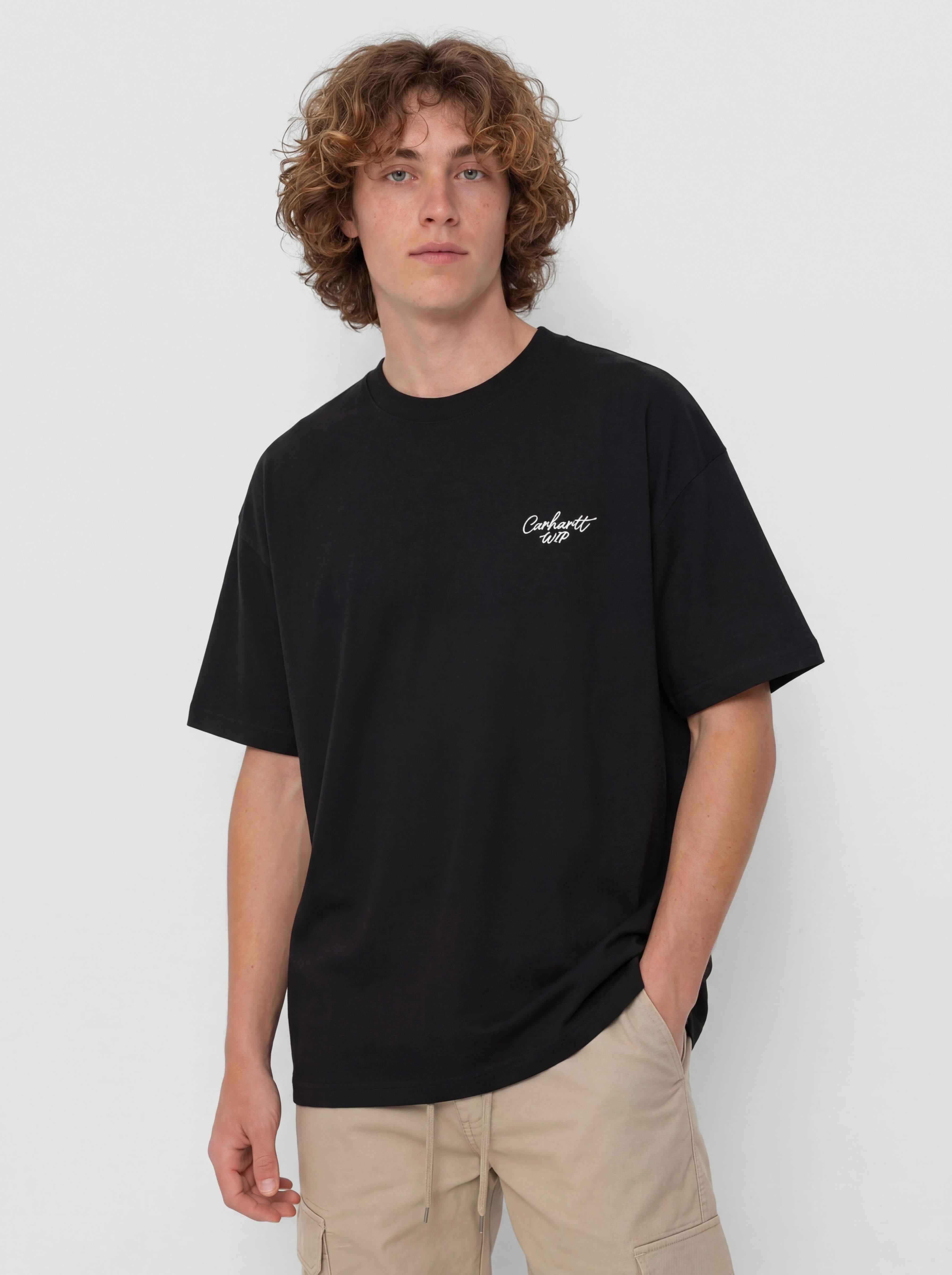 Tricou Carhartt WIP Signature Script (black/white)