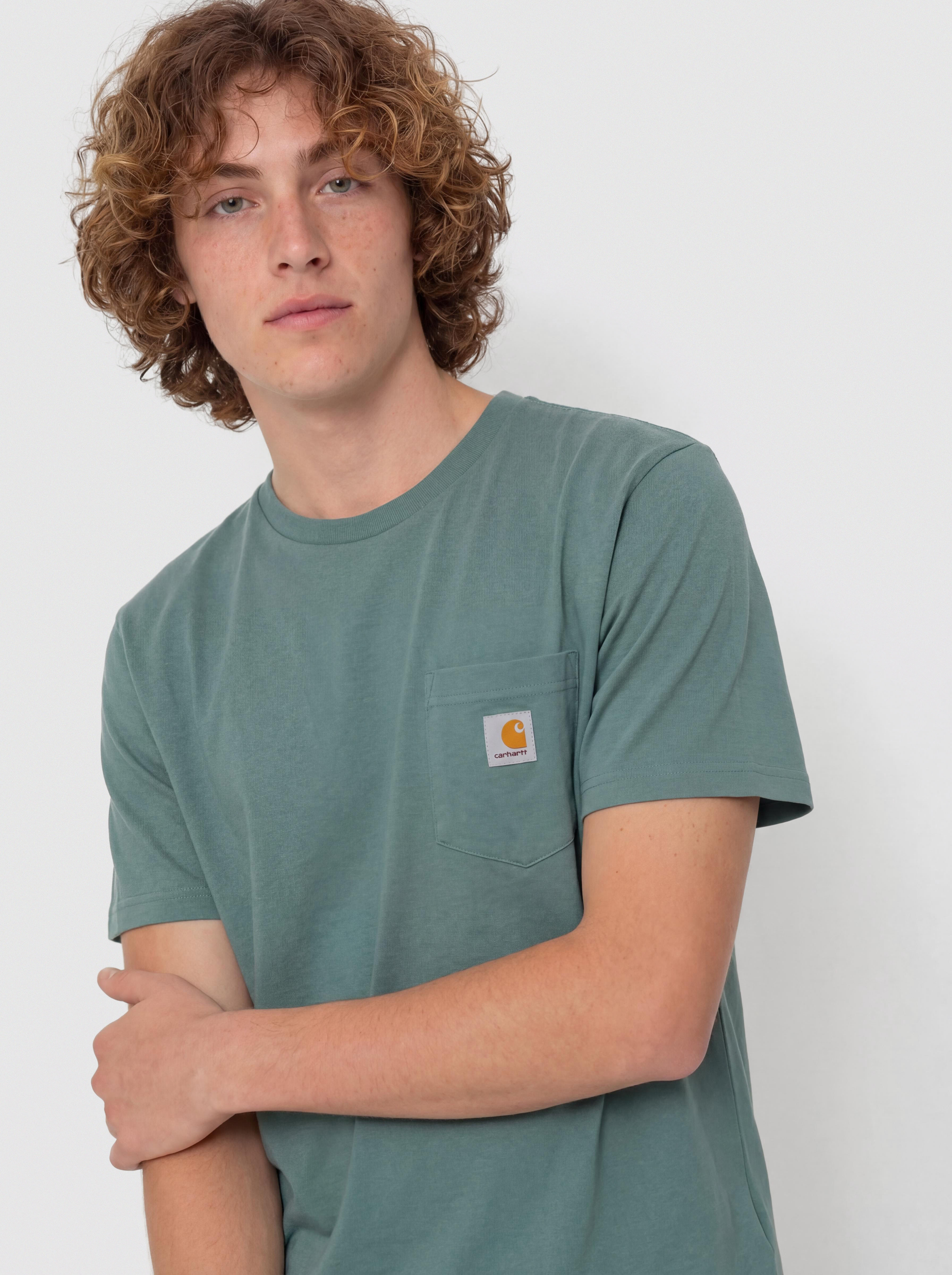 Tricou Carhartt WIP Pocket (silver pine)