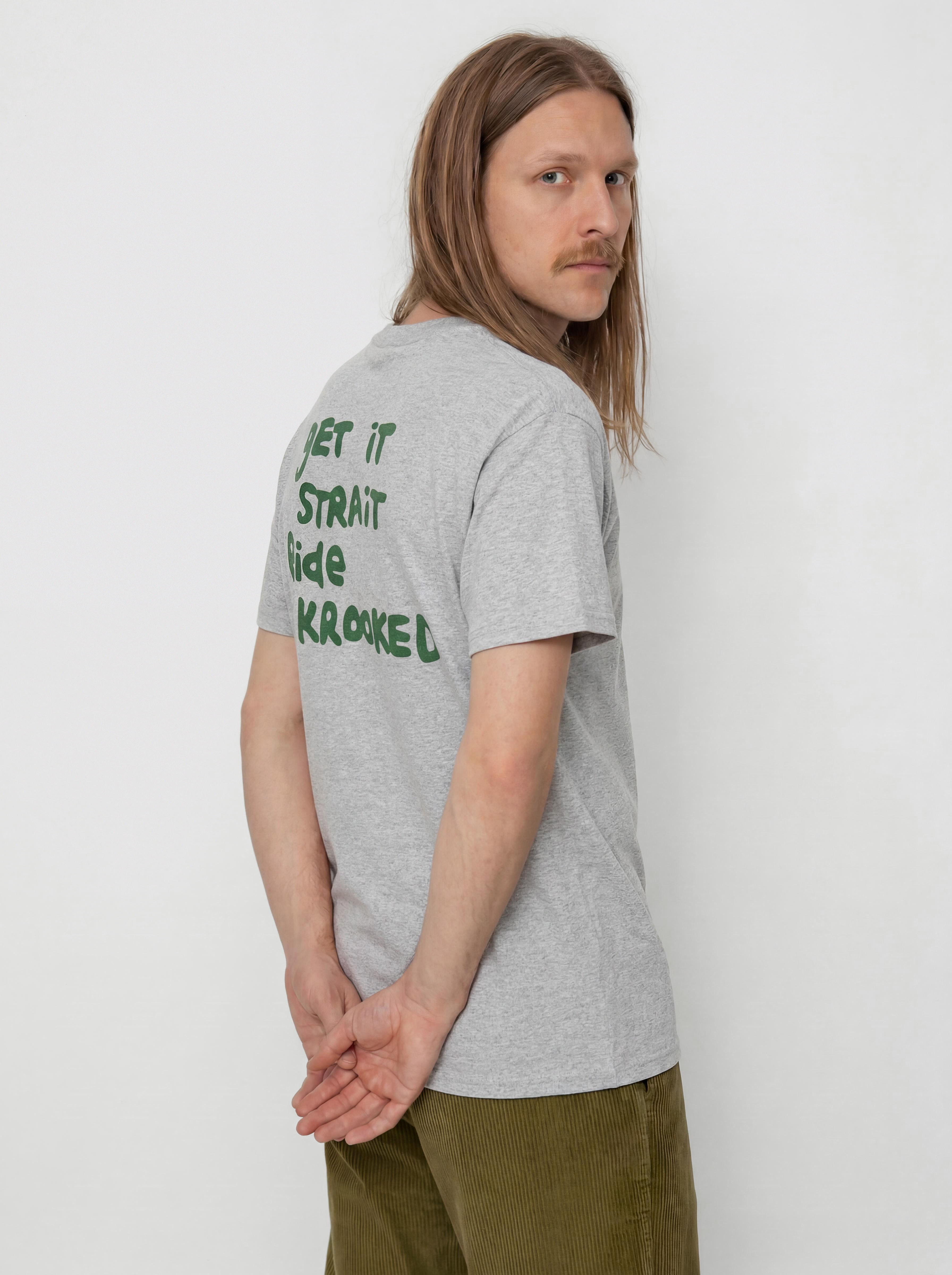 Tricou Krooked Pocket Eyes (heather grey)