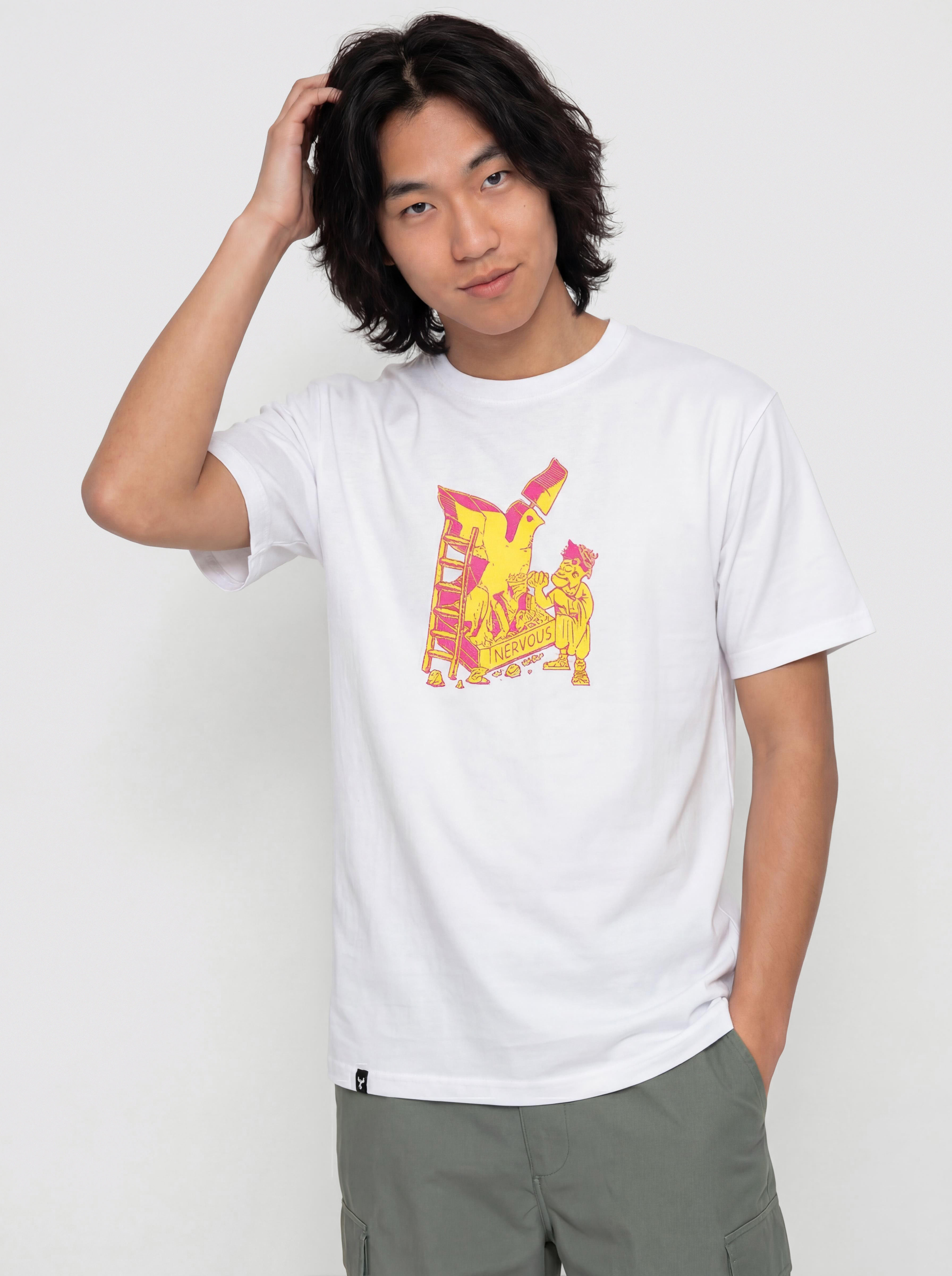 Tricou Nervous Michael (white)