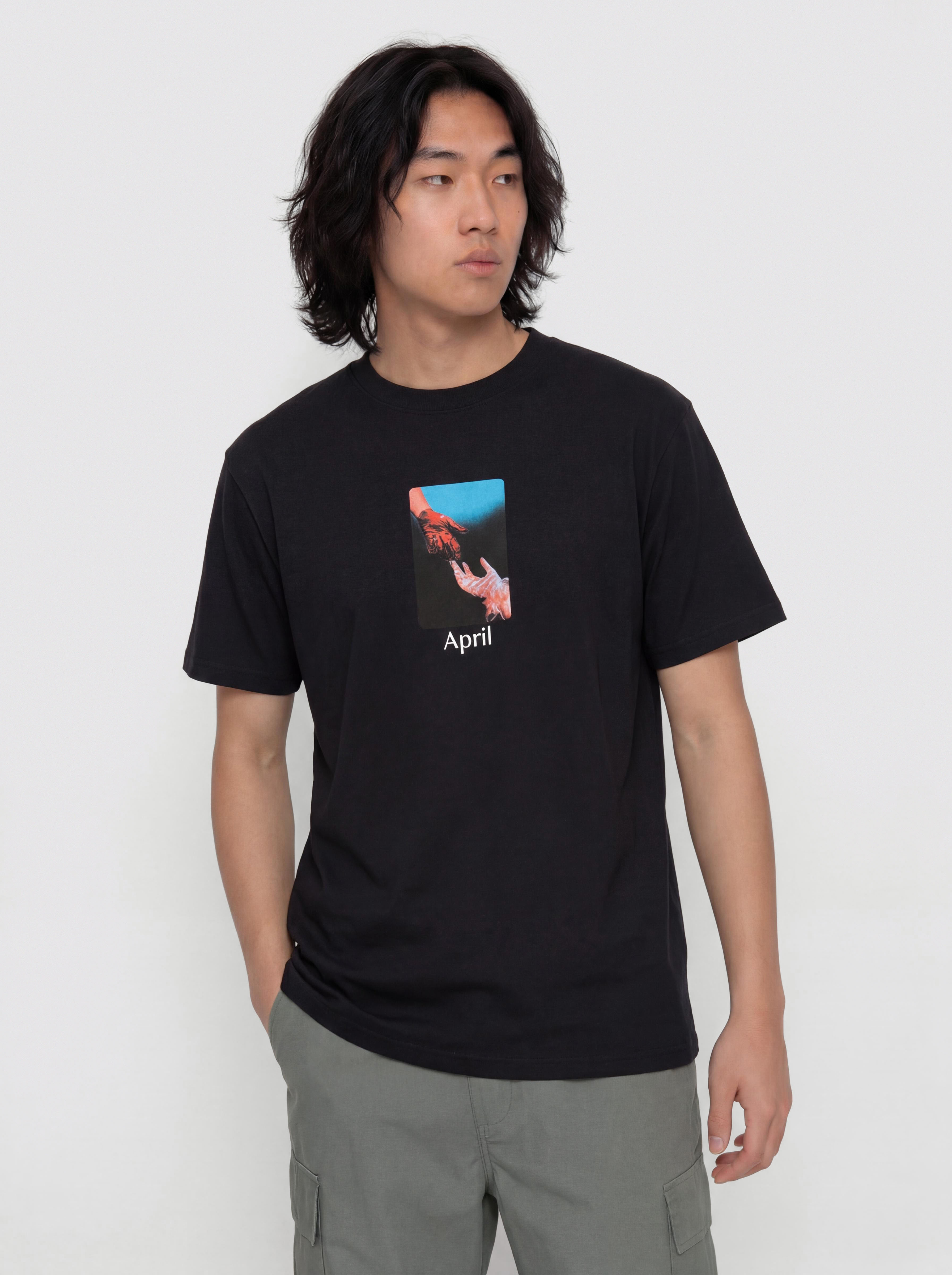 Tricou April Skateboards Material (black)